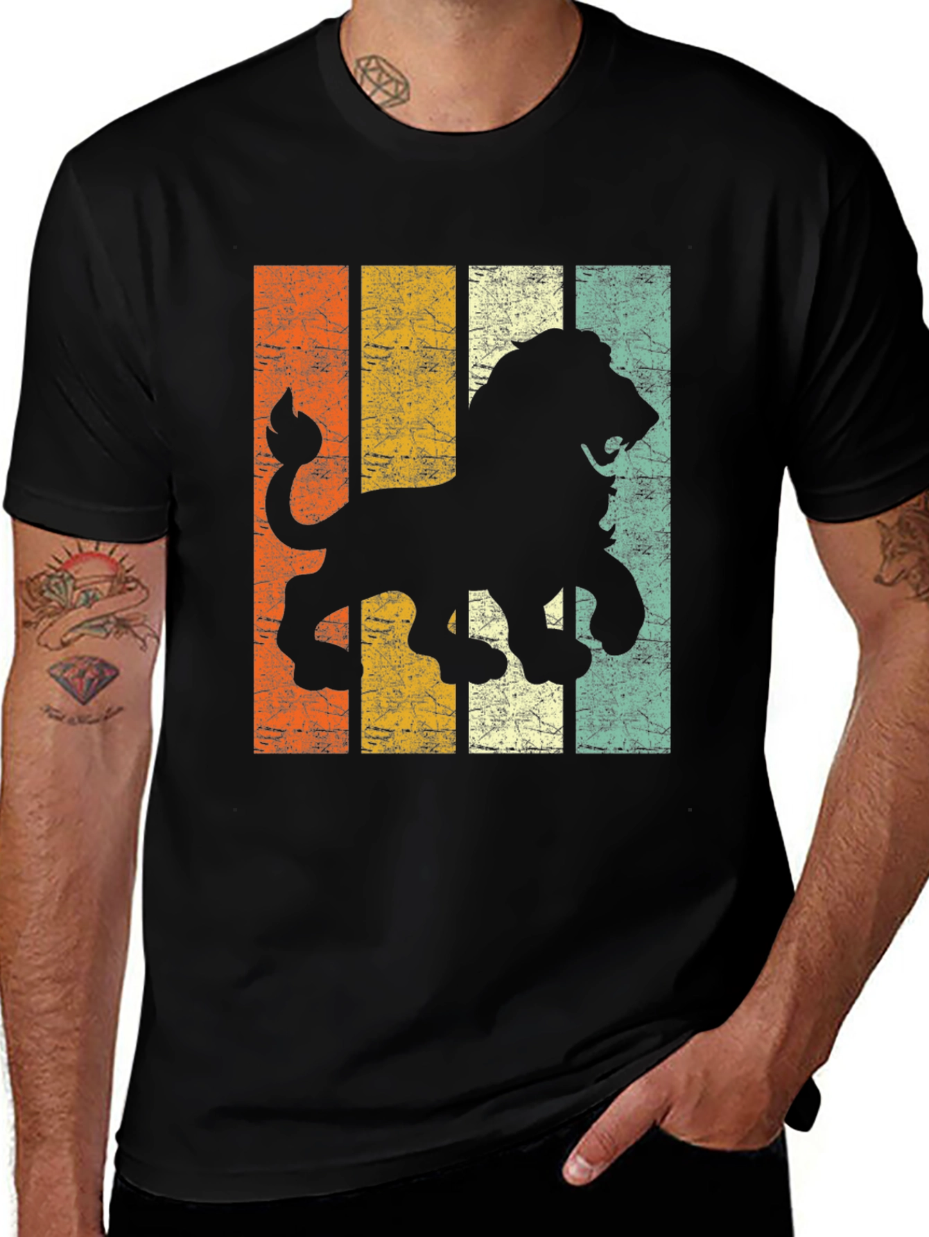 Variant 25 of Vintage Lion Graphic Tee - Retro Style Shirt