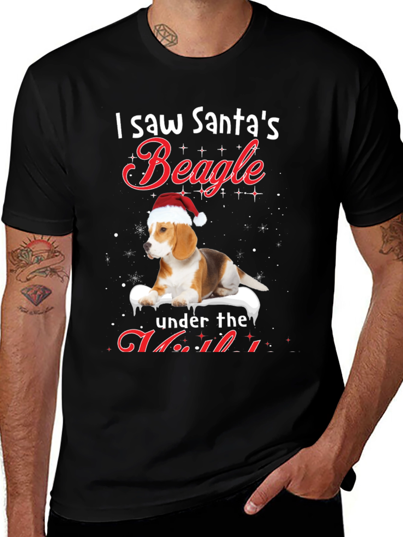 Santa's Beagle Christmas T-Shirt