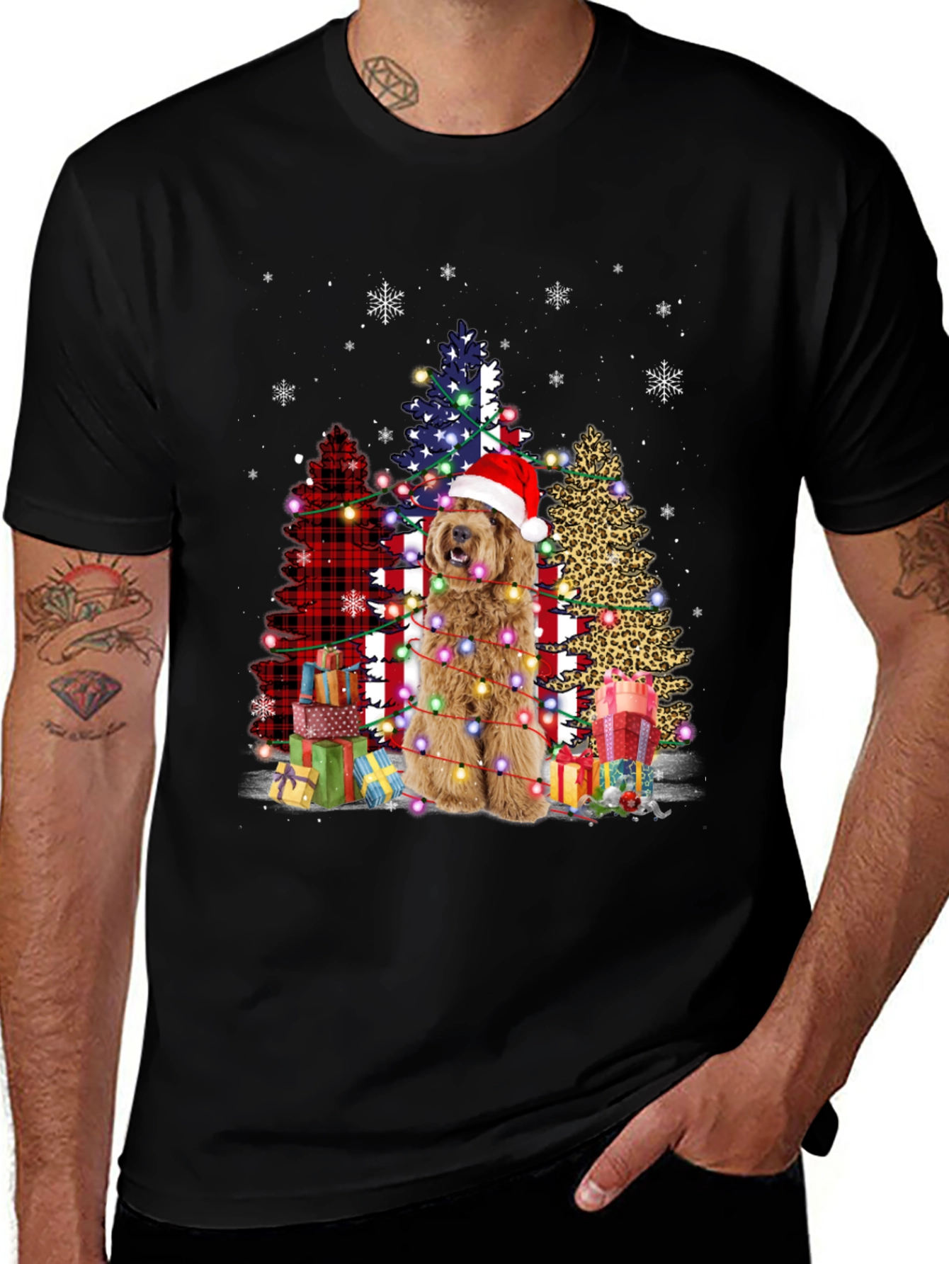 Christmas Dog T-Shirt Holiday Tee
