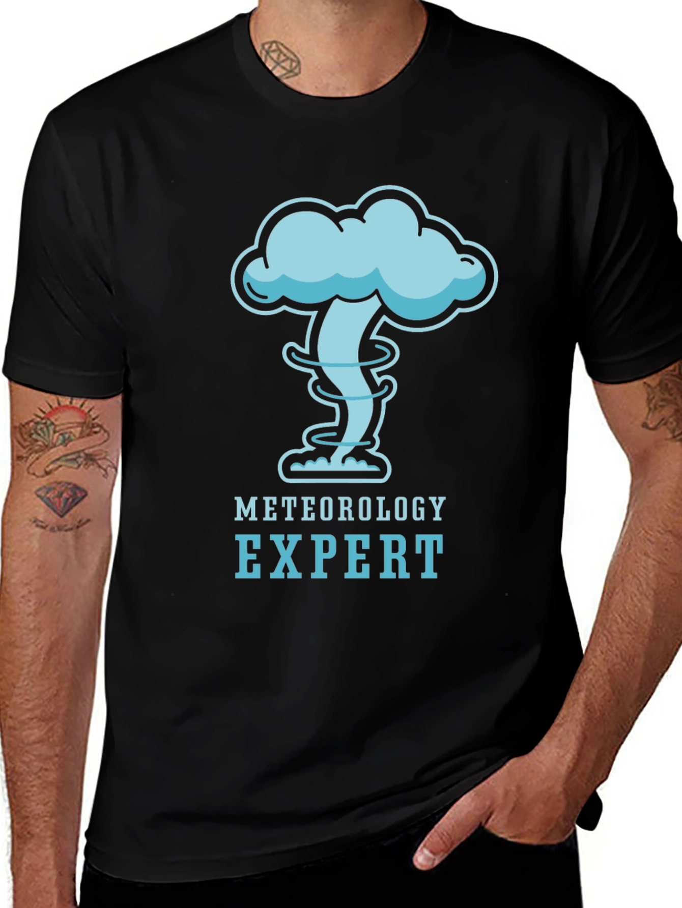 Variant 2 of Meteorology Expert Tornado Cloud Graphic T-Shirt