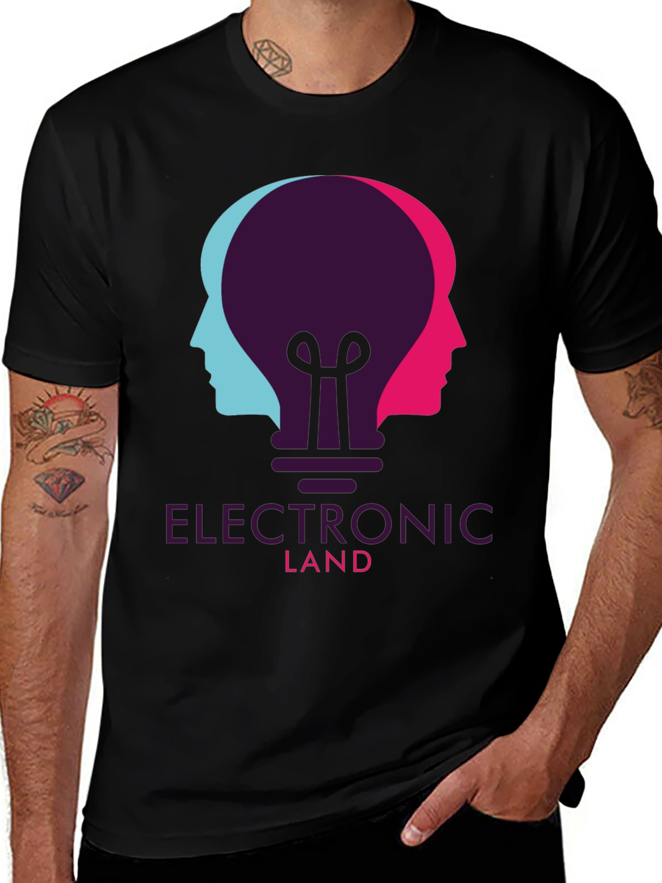 Variant 17 of Electronic Land Graphic T-Shirt - Unisex Creative Design