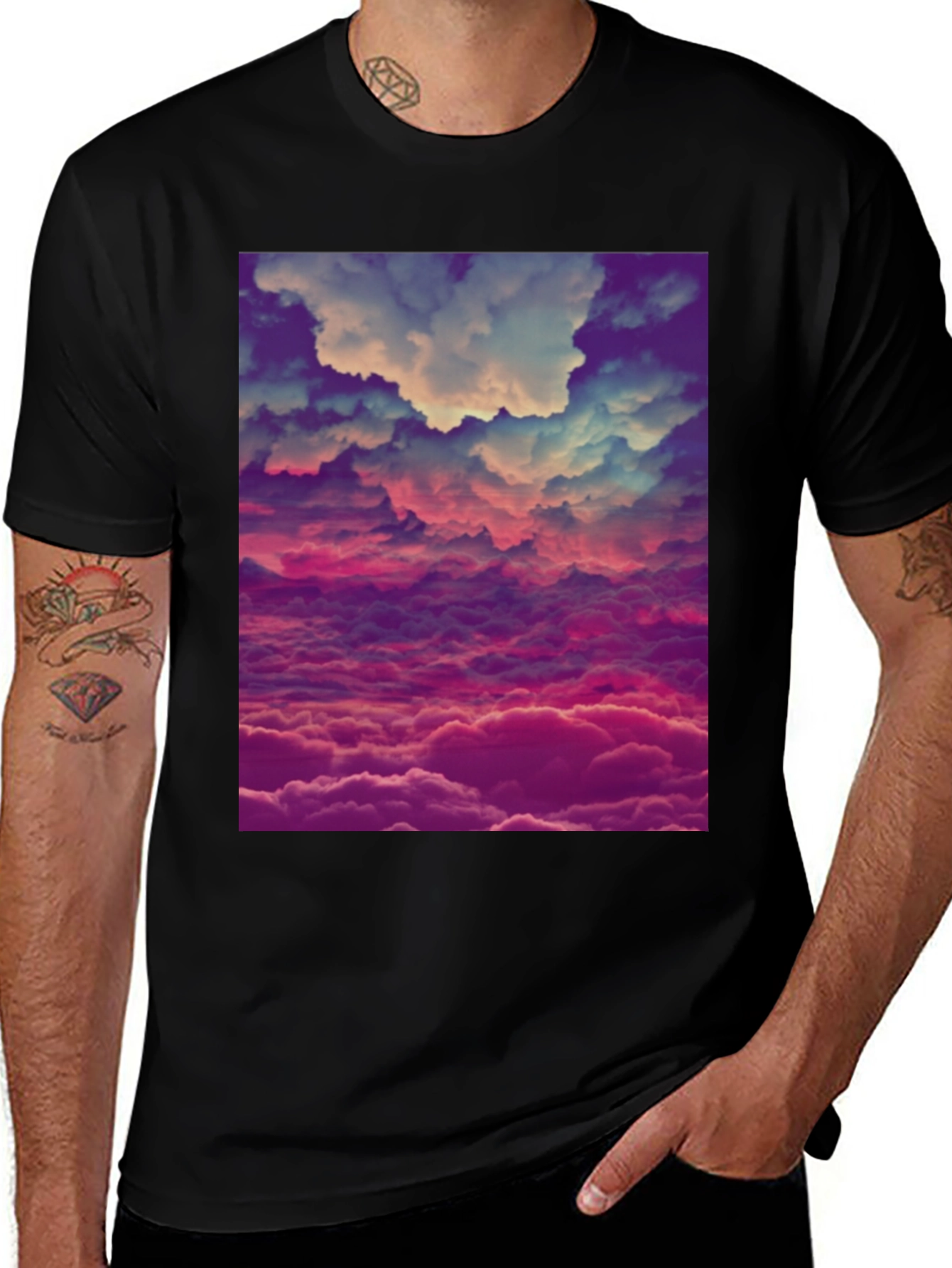 Variant 13 of Cloudscape Graphic Tee - Dreamy Skies T-Shirt