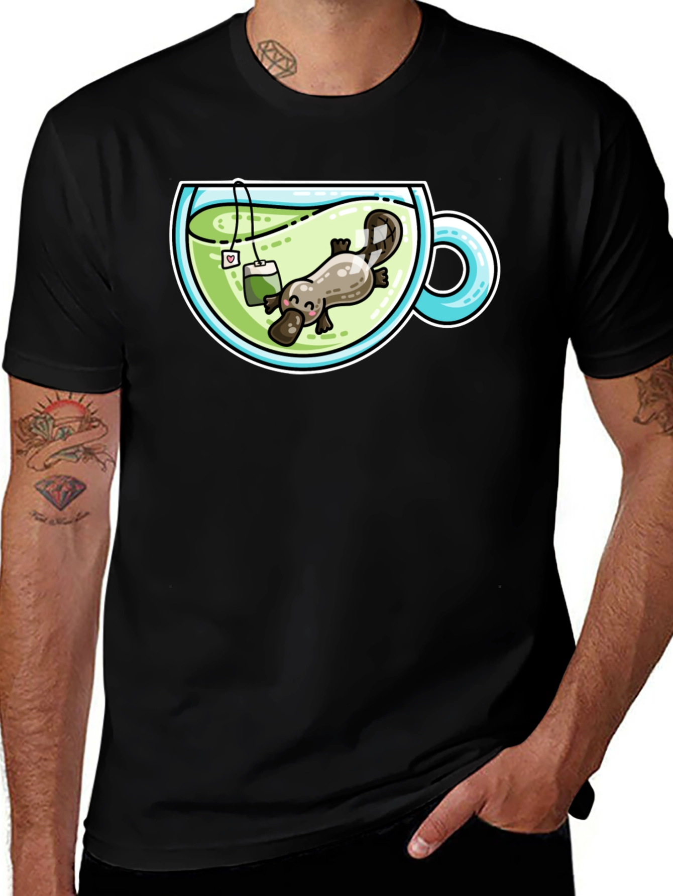 Variant 16 of Platypus Tea Time Graphic Tee