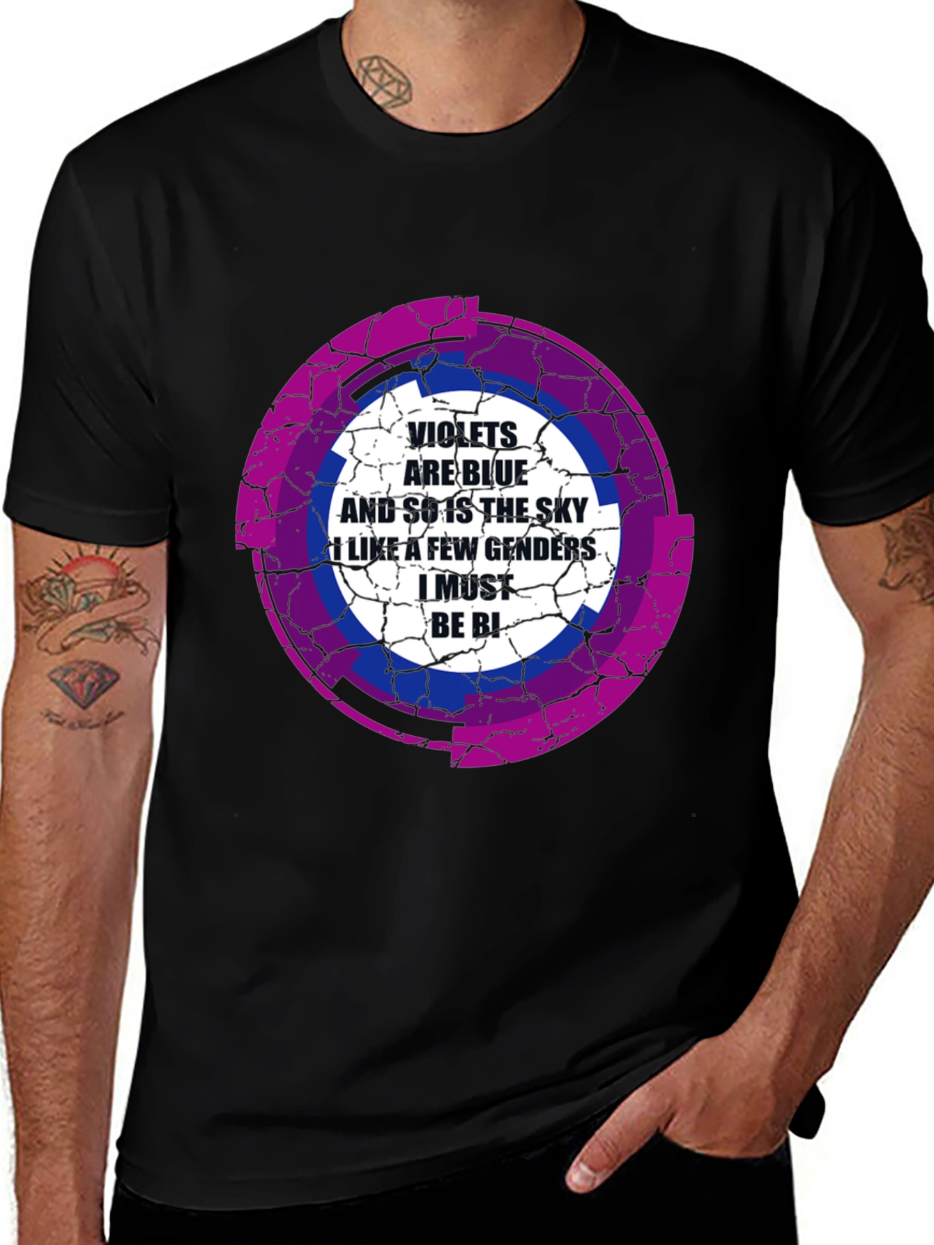 Bisexual Pride T-Shirt: Violets are Blue