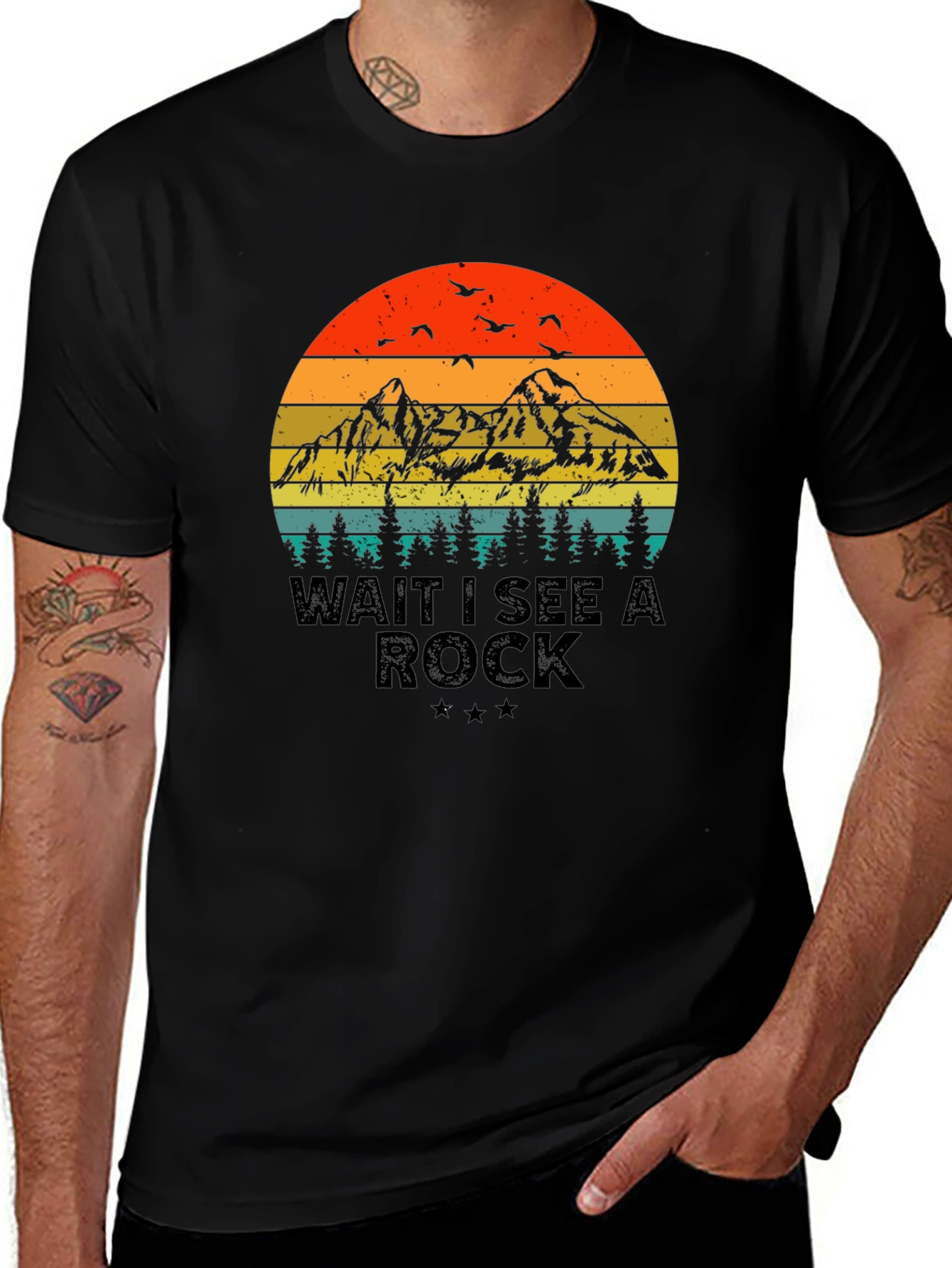 Variant 20 of Wait I See a Rock T-Shirt - Nature & Adventure