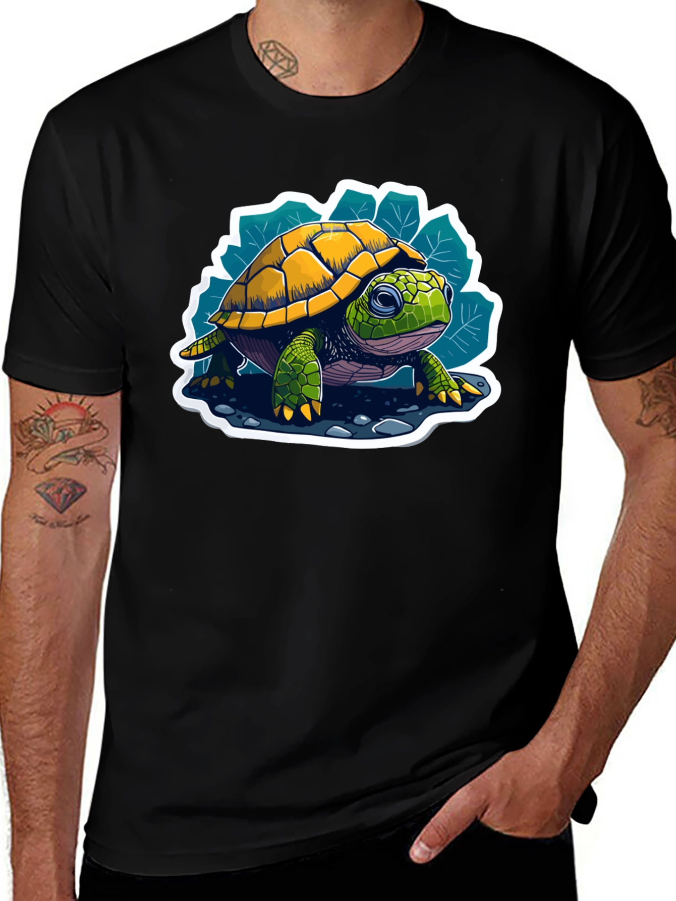 Variant 13 of Turtle Graphic T-Shirt - Unique Animal Print