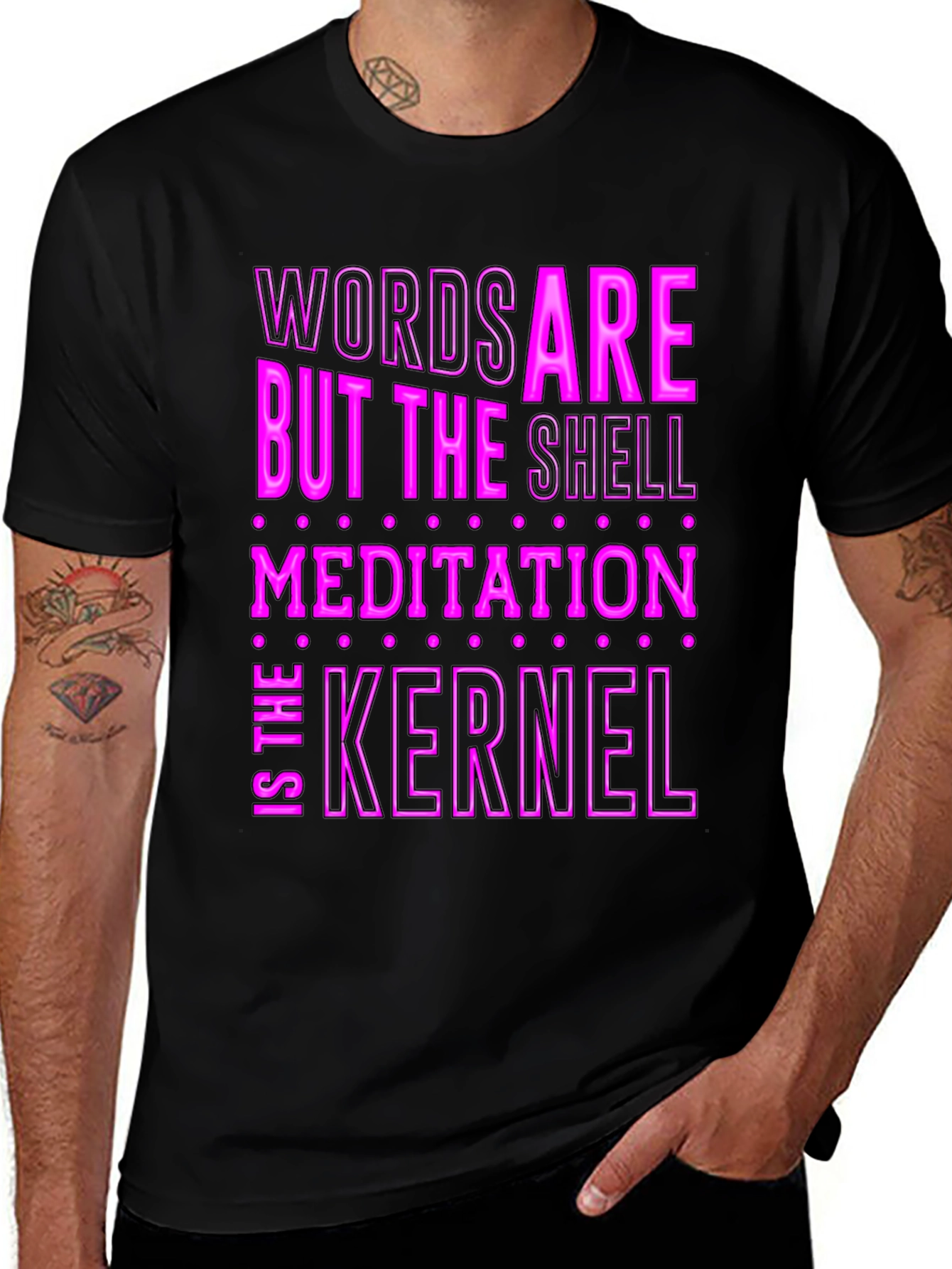 Variant 28 of Words Are The Shell Meditation Kernel T-Shirt