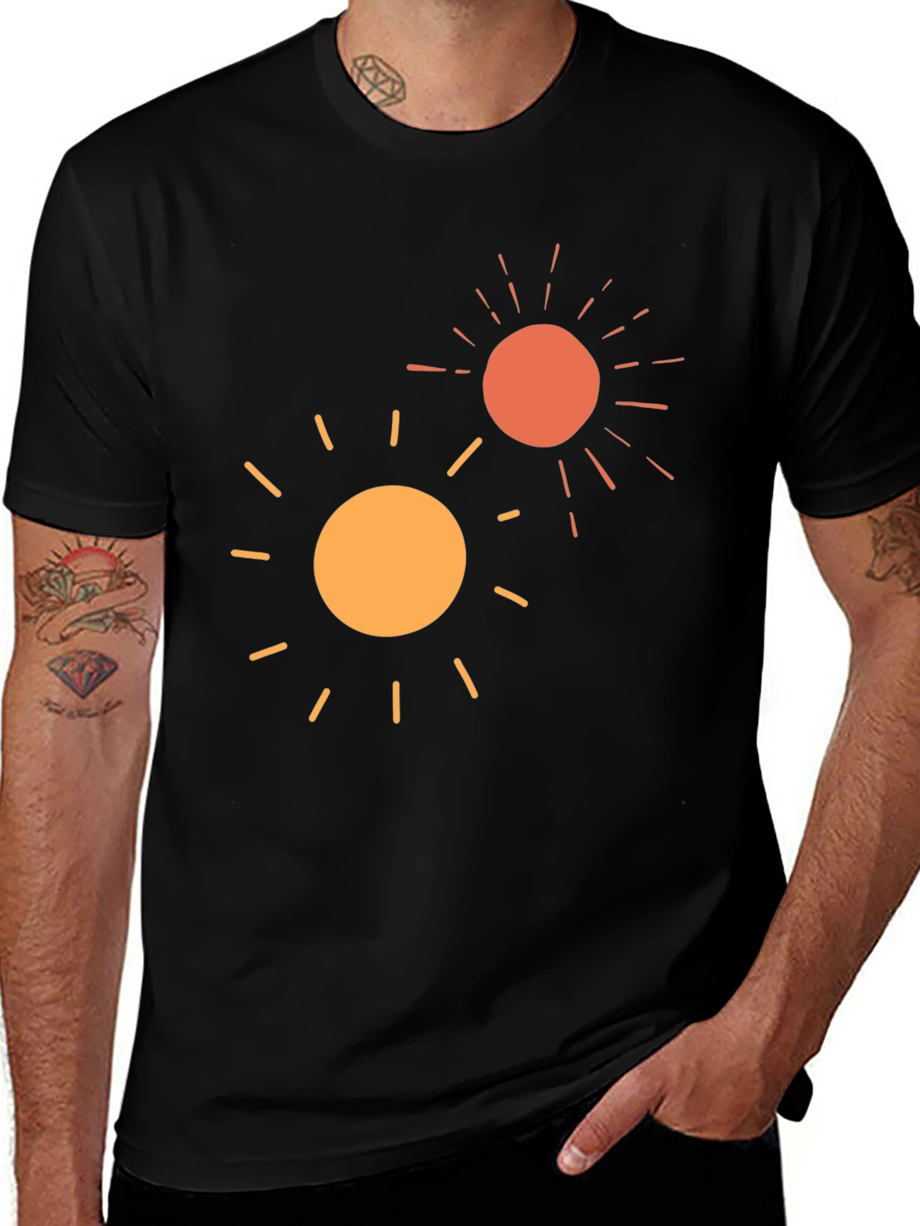 Black Sunshine Graphic Tee -  Soft Cotton Comfort main image