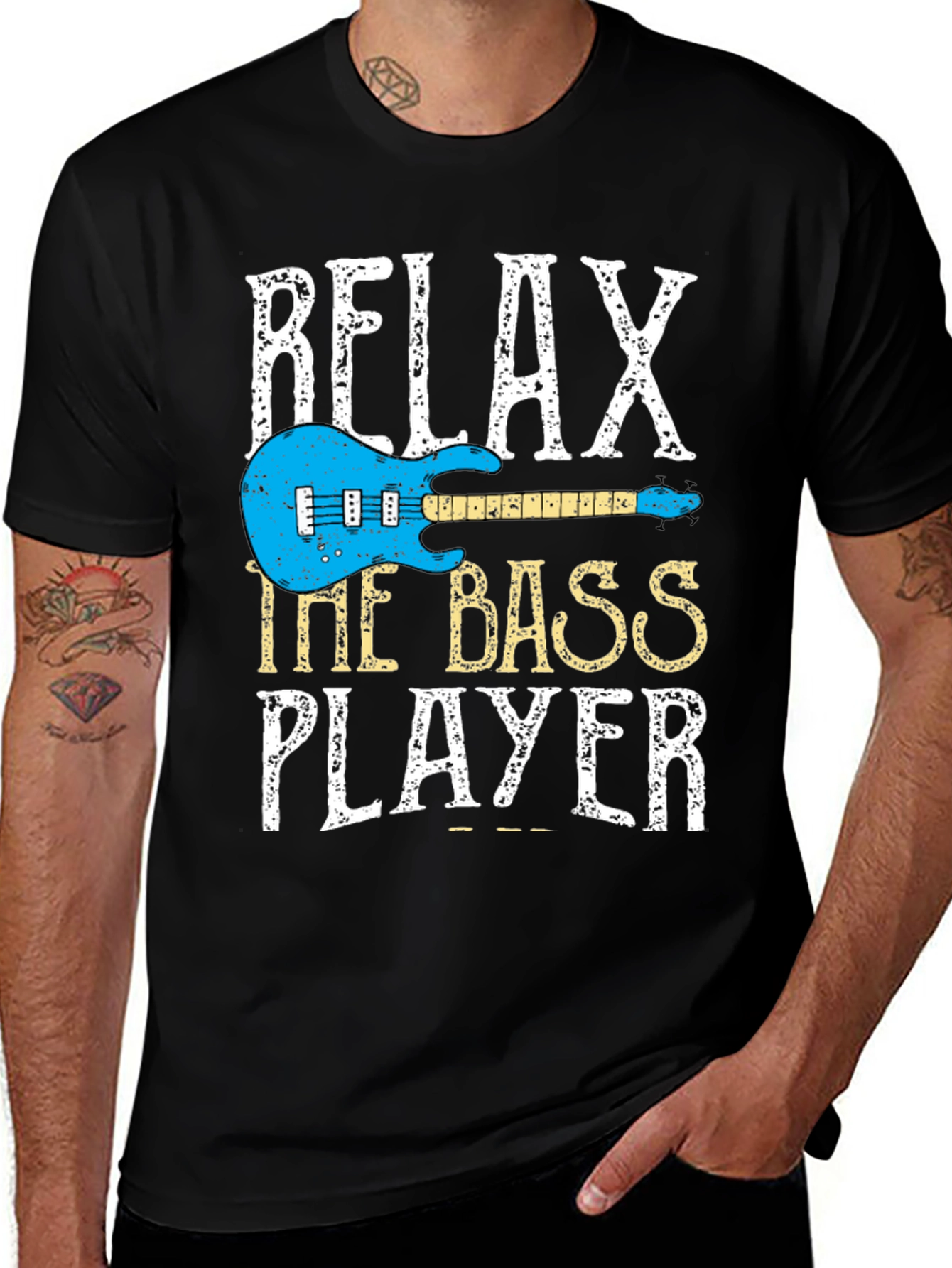 Variant 27 of Relax The Bass Player Graphic T-Shirt