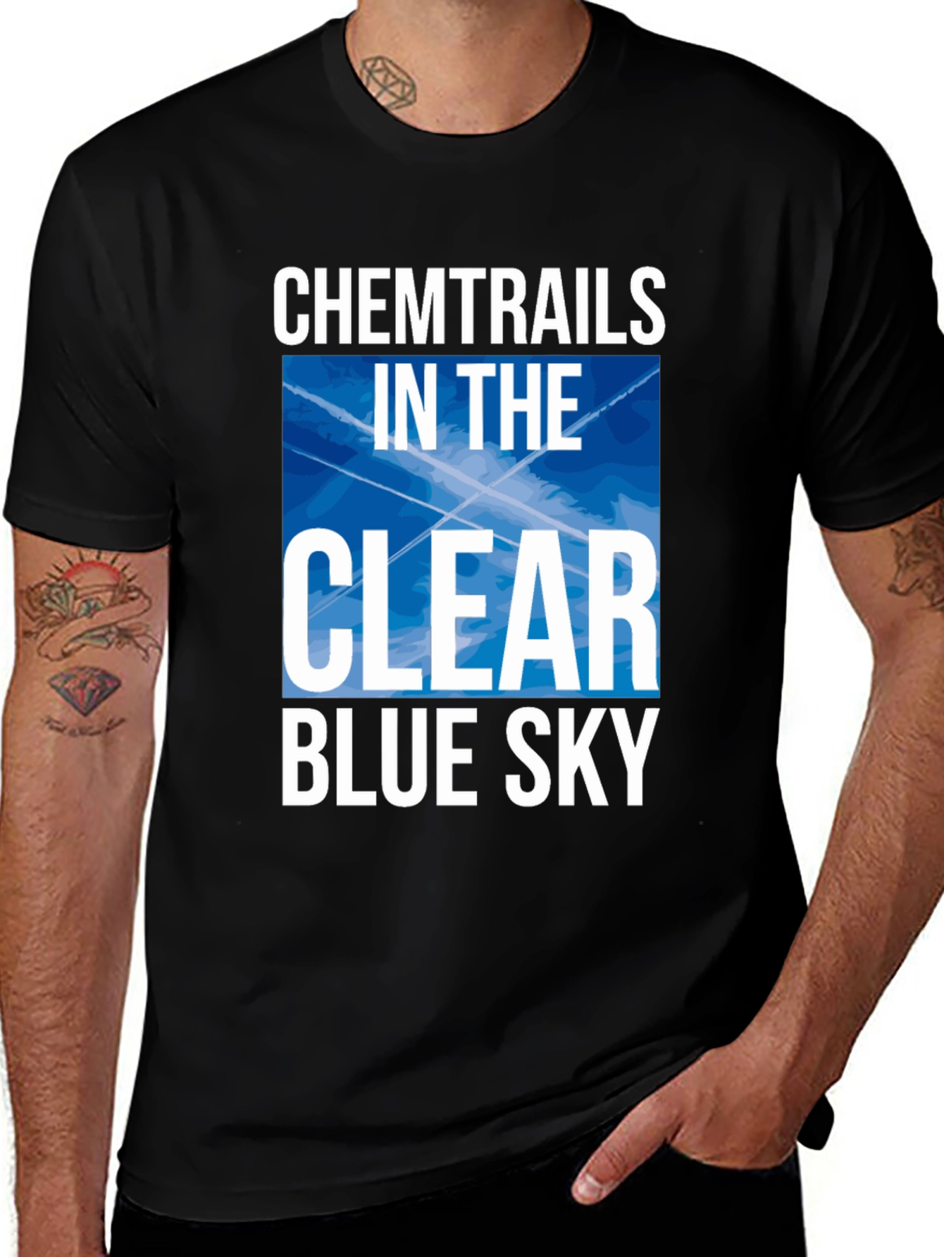 Variant 12 of Chemtrails In The Clear Blue Sky Graphic T-Shirt