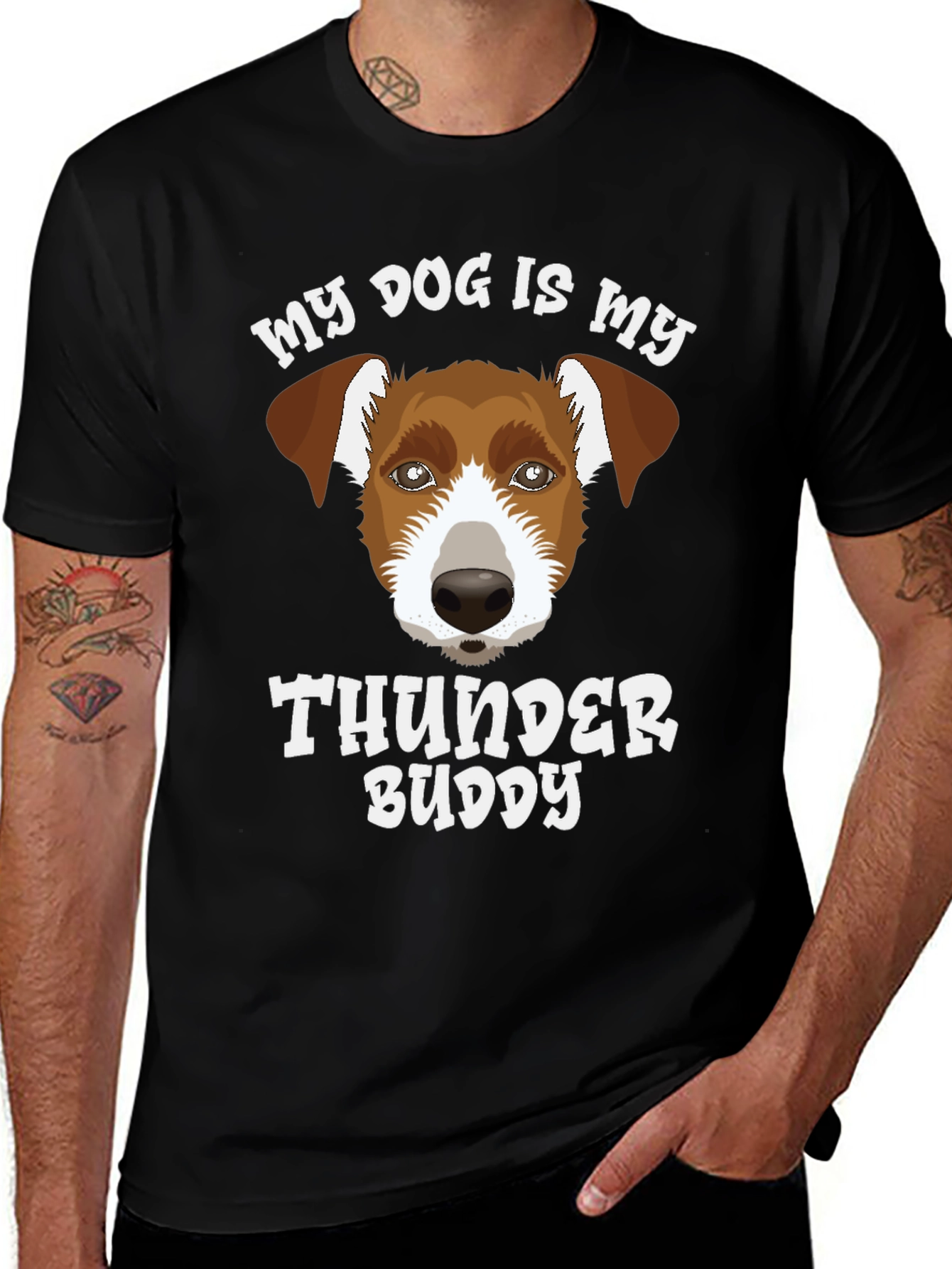 Variant 28 of Dog Lover T-Shirt - My Dog Is My Thunder Buddy
