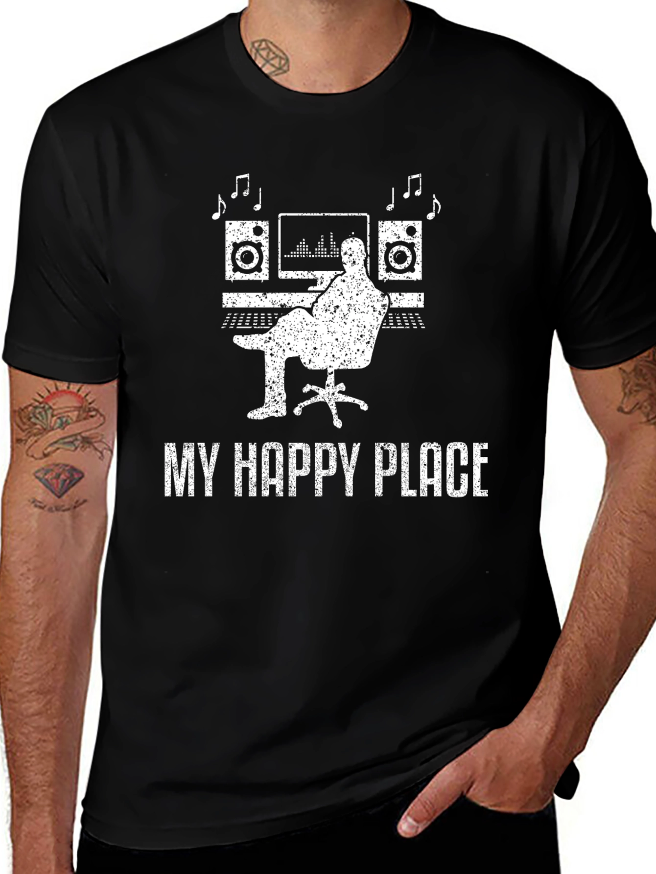 Variant 29 of My Happy Place Studio T-Shirt - Music Producer Tee