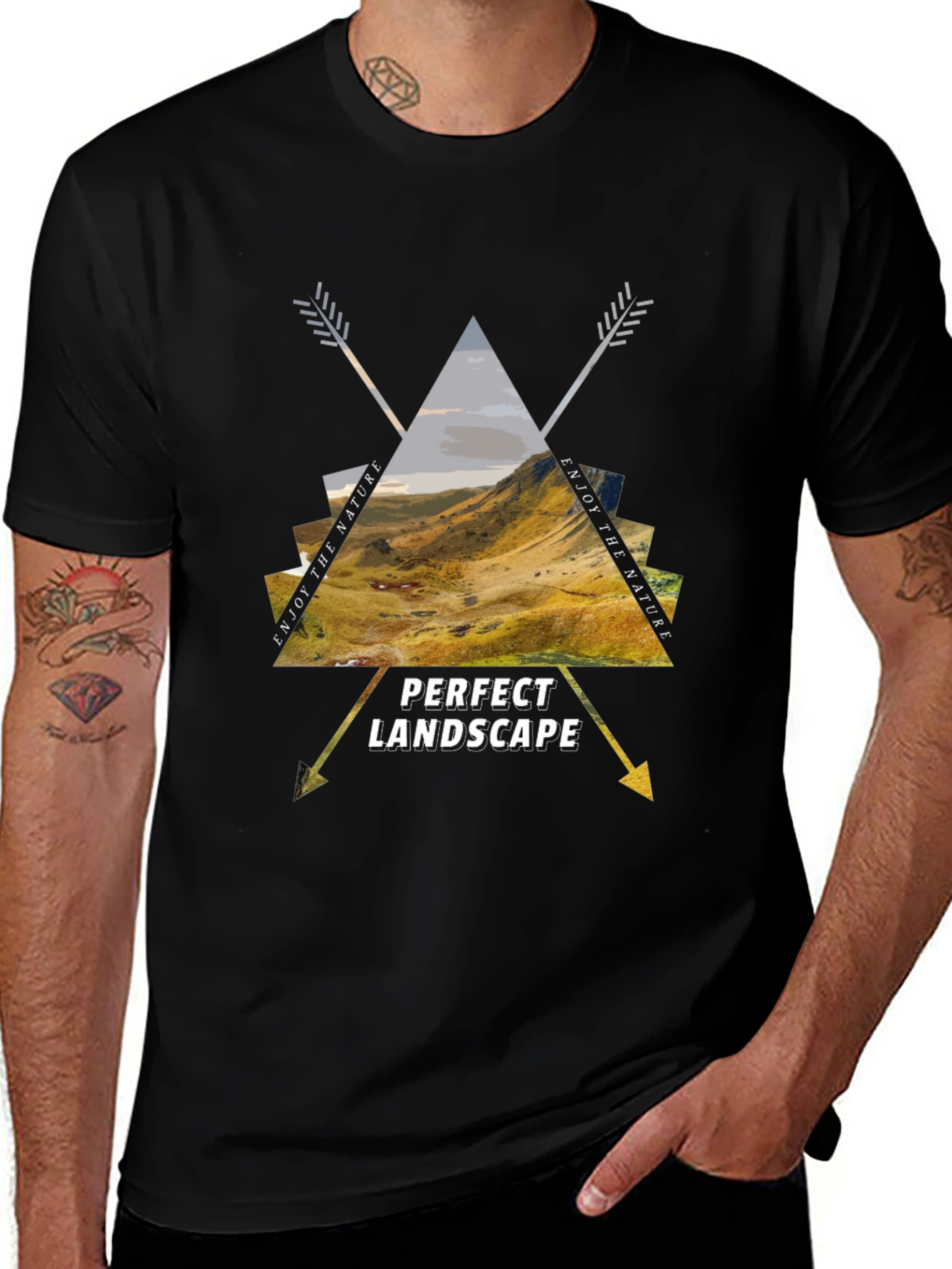 Variant 21 of Nature Landscape Graphic Tee - Men's Casual Shirt
