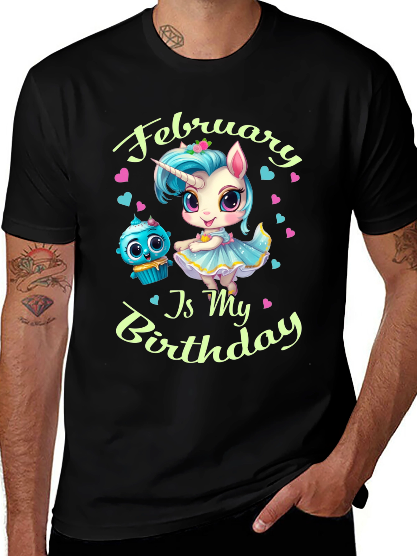 Variant 14 of February Birthday Unicorn T-Shirt