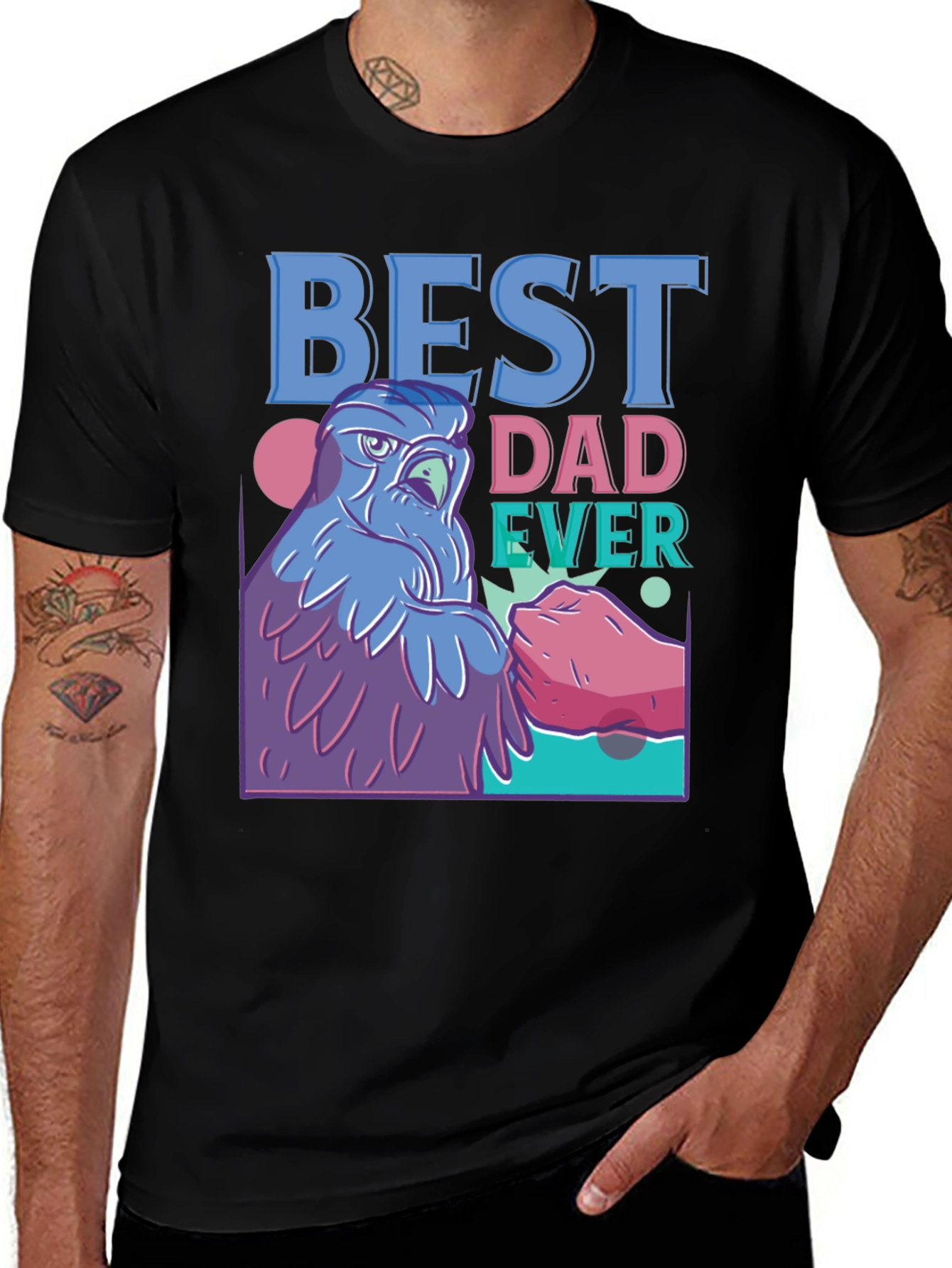 Variant 6 of Best Dad Ever Eagle Fist Bump T-Shirt