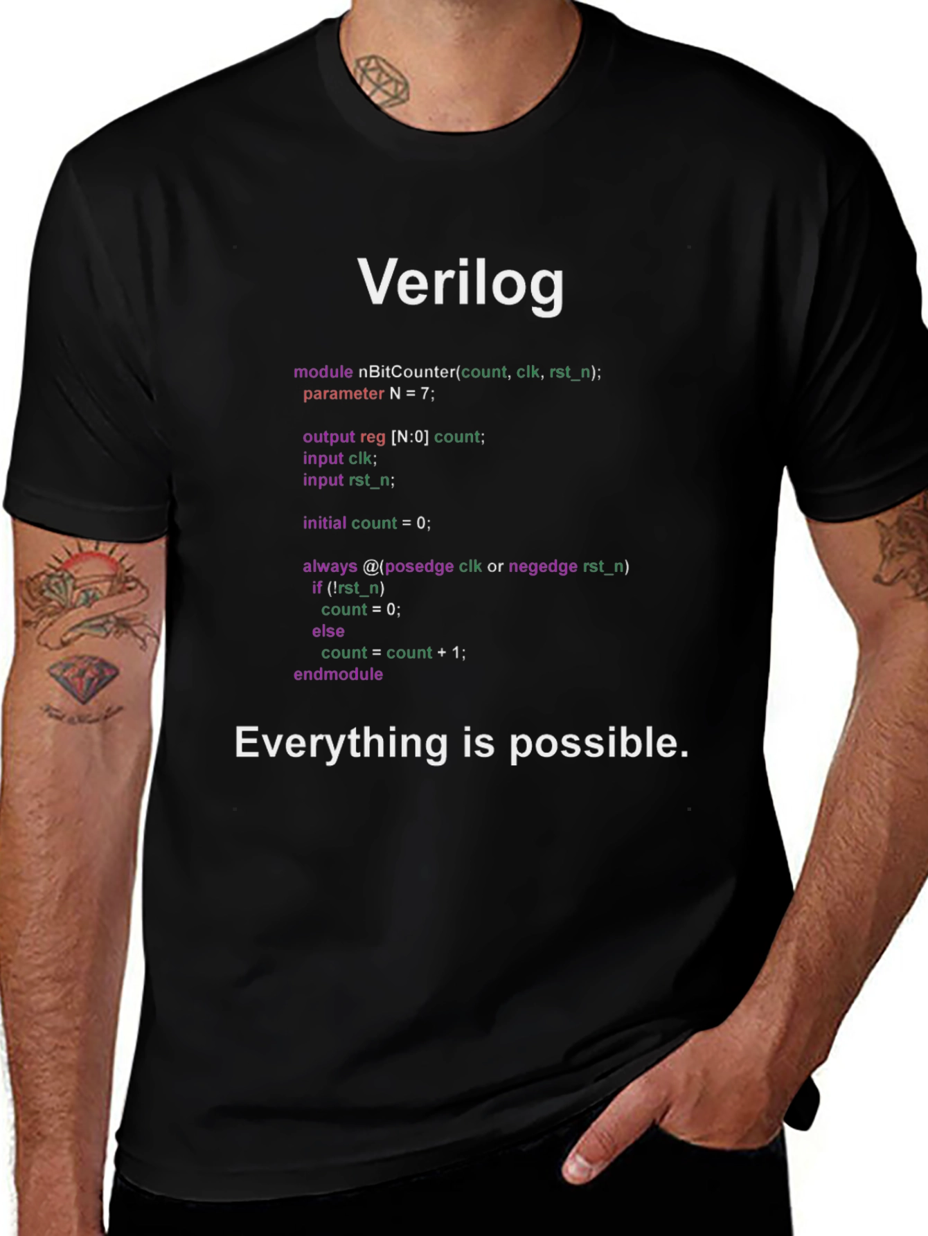 Verilog Code T-Shirt: Everything is Possible