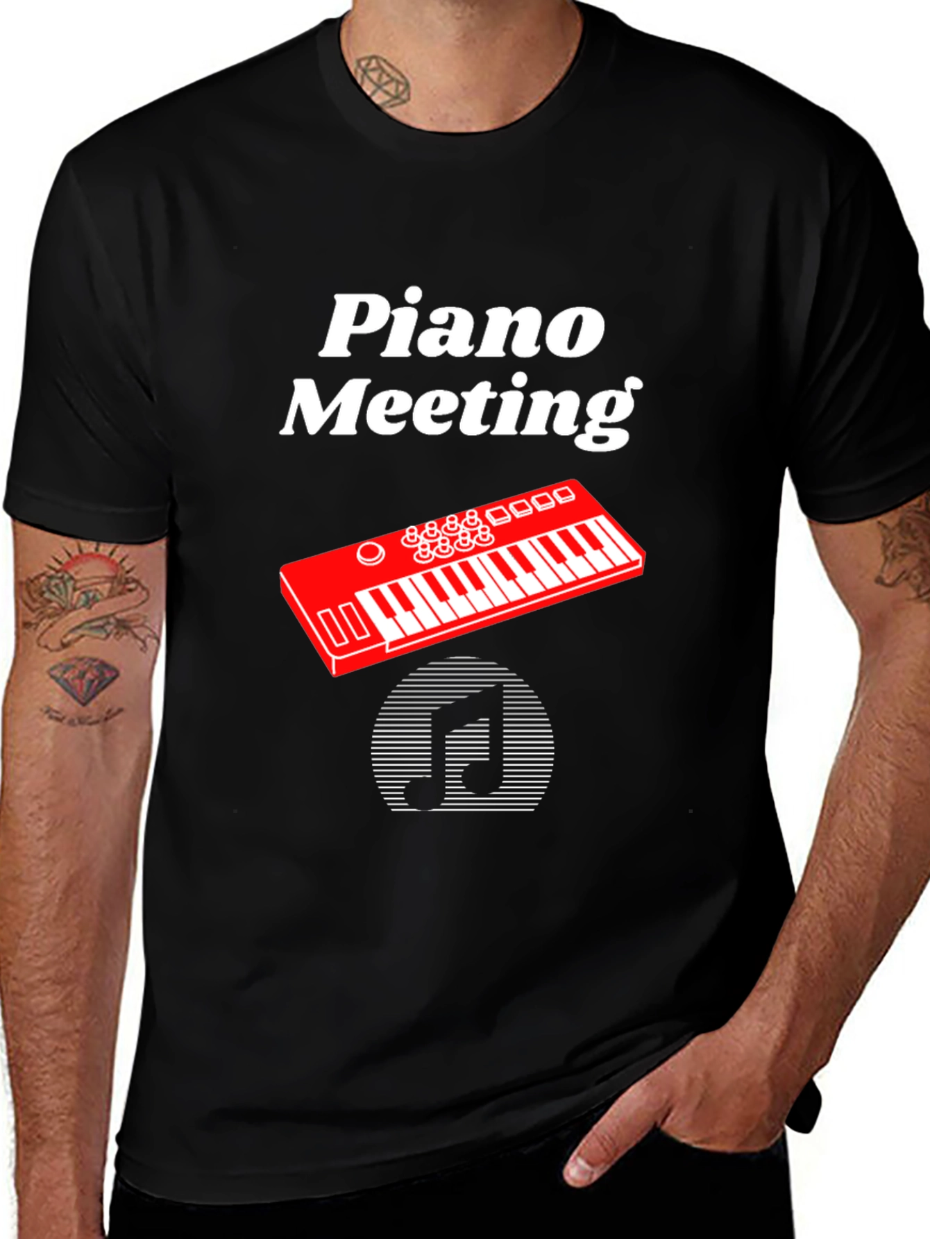Variant 6 of Piano Meeting Black Graphic Tee