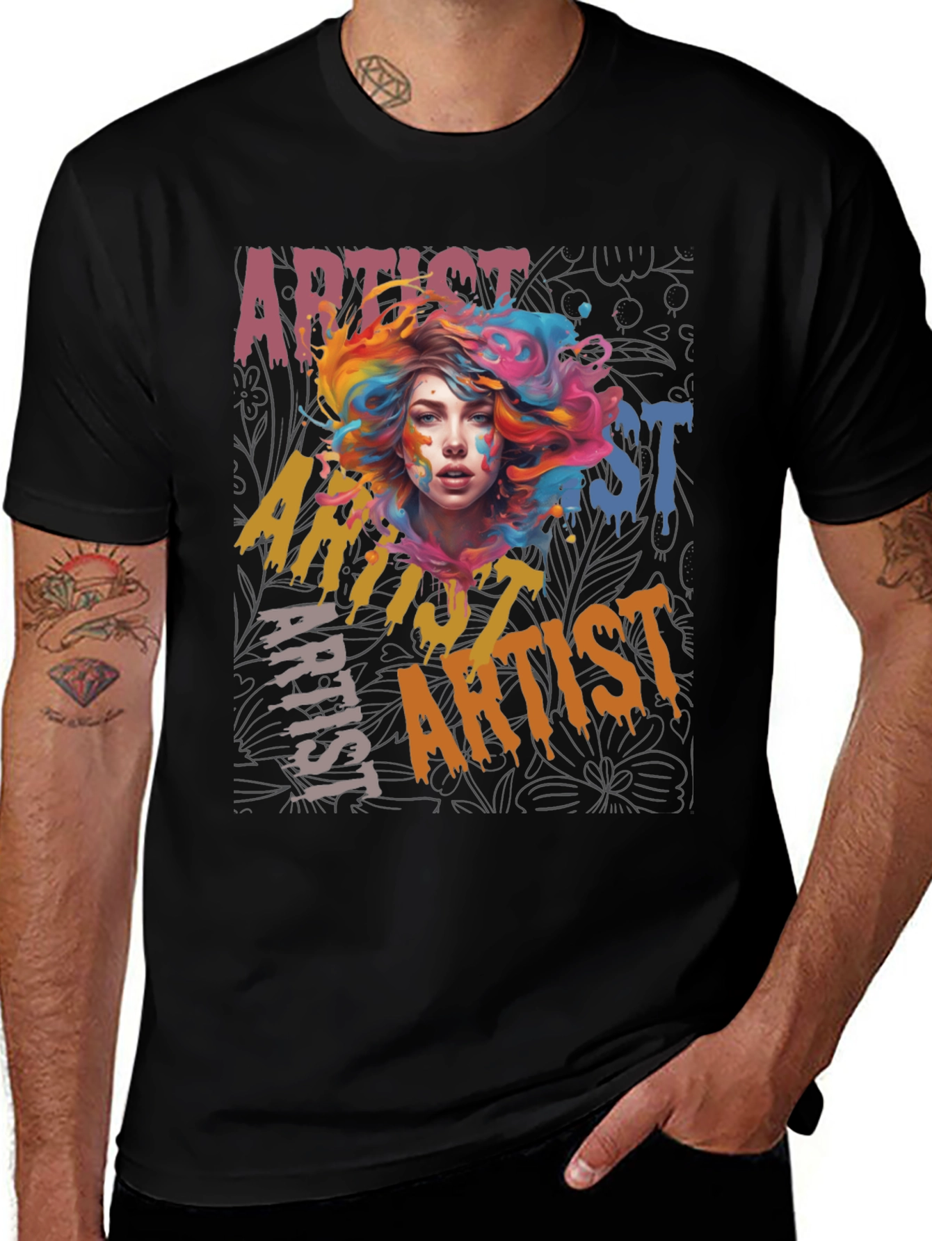 Variant 15 of Artist Graphic Print T-Shirt - Men's Fashion Tee