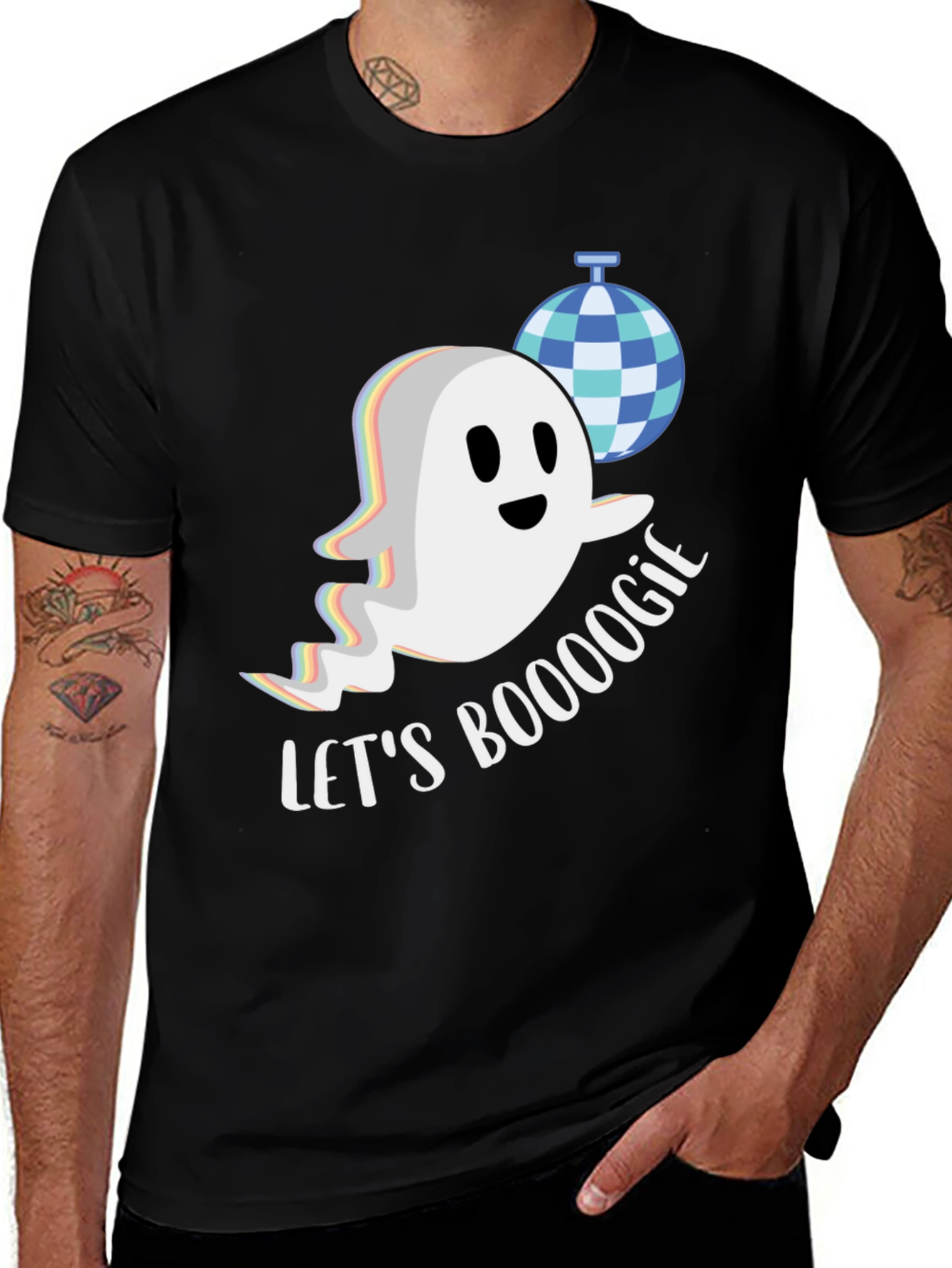 Variant 27 of Let's Boooogie Ghost Disco T-Shirt