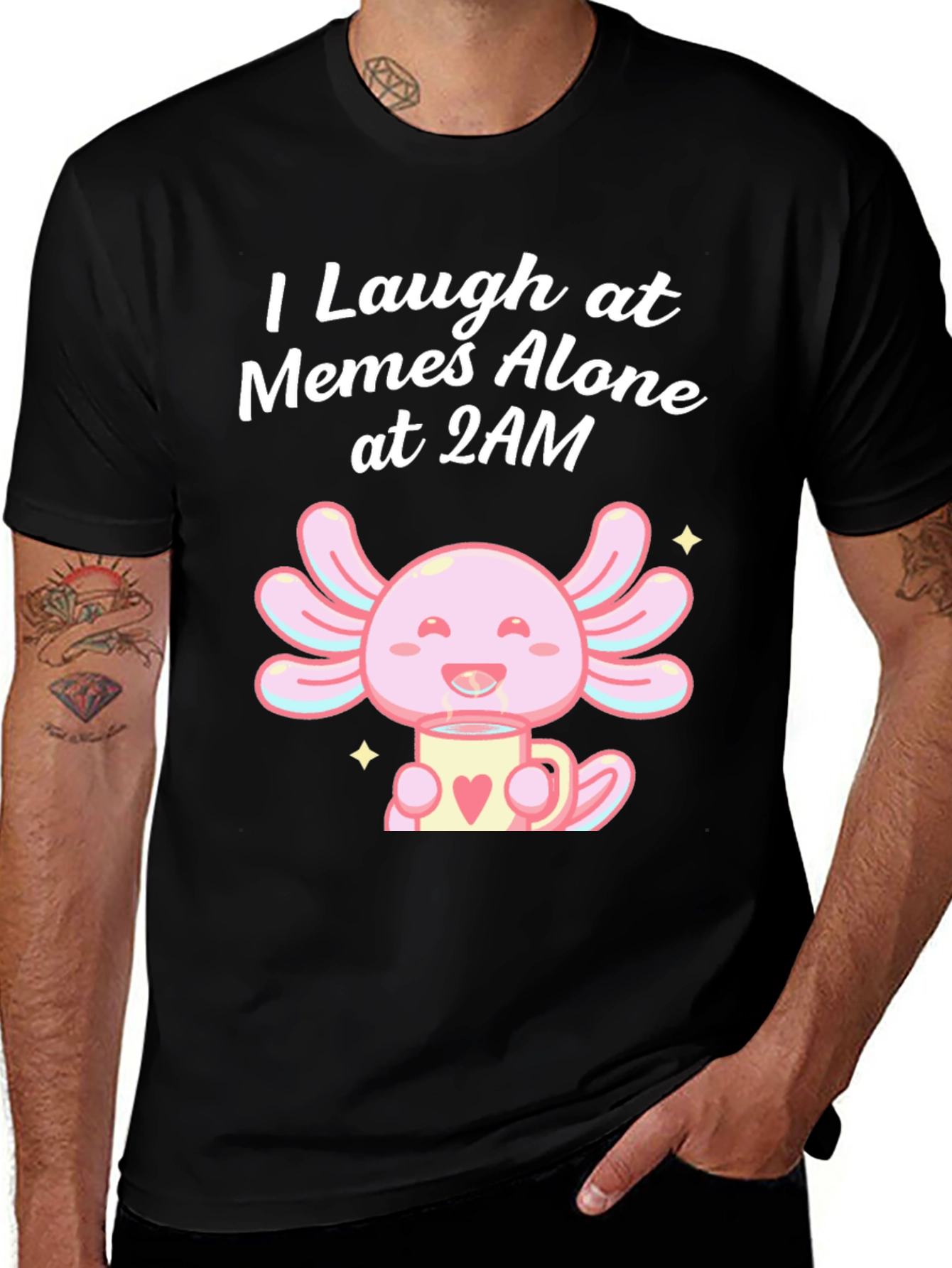 Variant 8 of I Laugh at Memes Axolotl T-Shirt