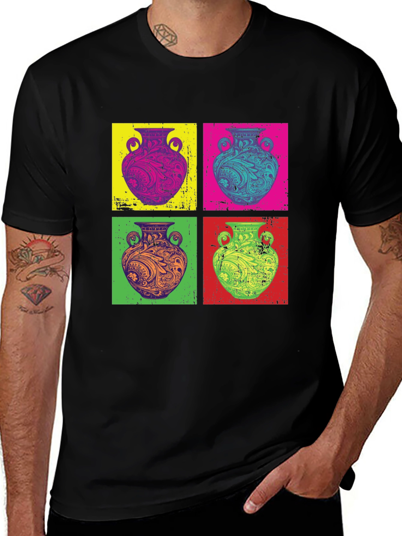 Variant 13 of Pop Art Vase Graphic T-Shirt
