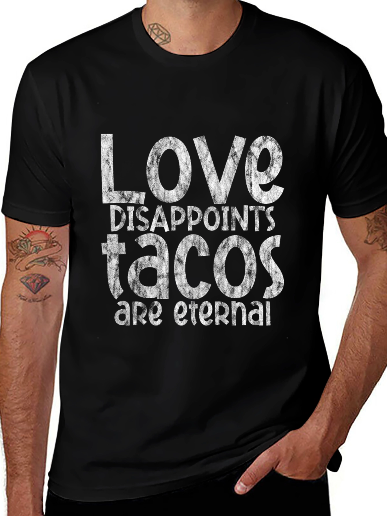 Love Disappoints, Tacos Are Eternal Graphic Tee