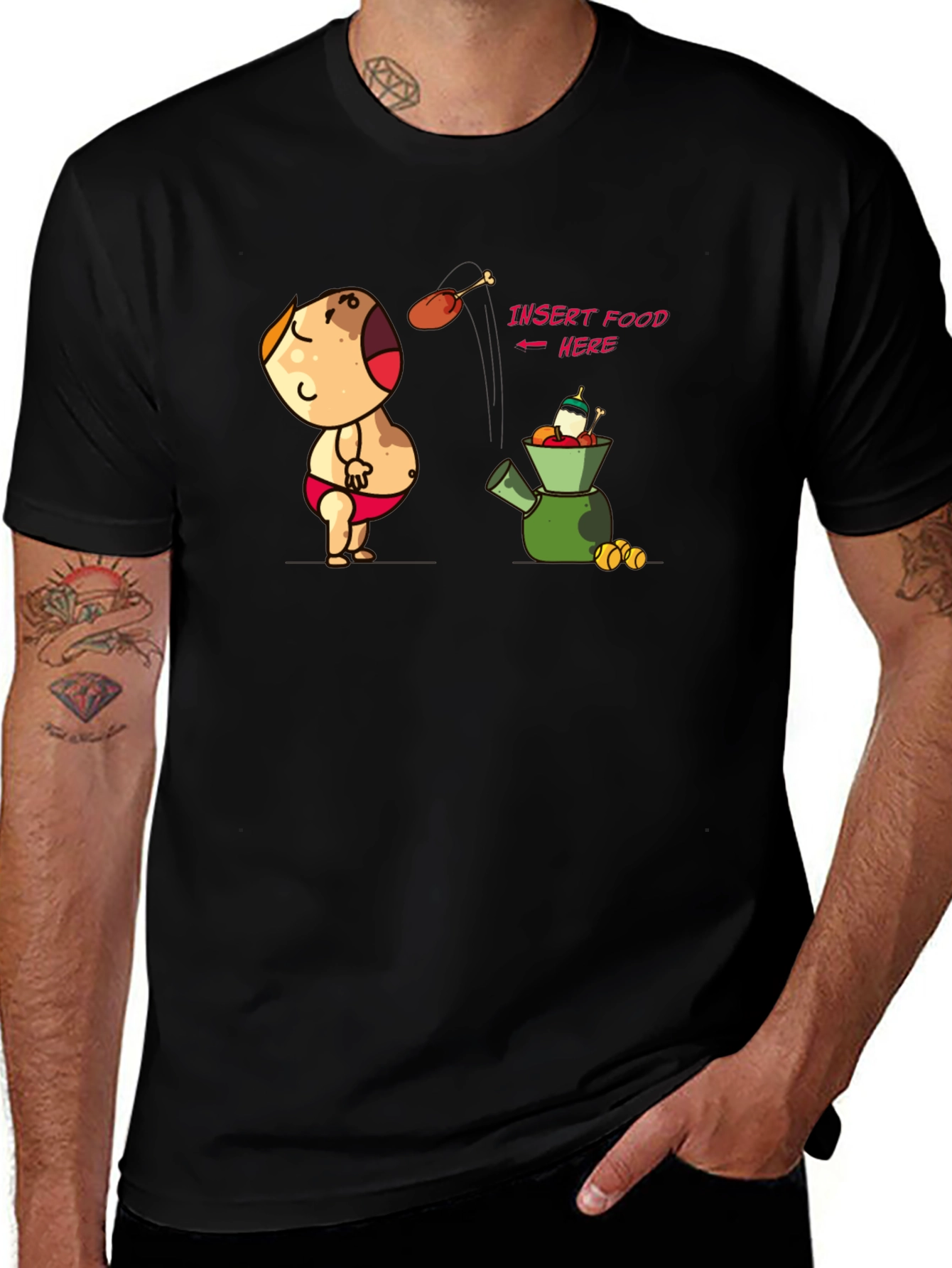 Variant 2 of Cartoon Foodie Humor T-Shirt