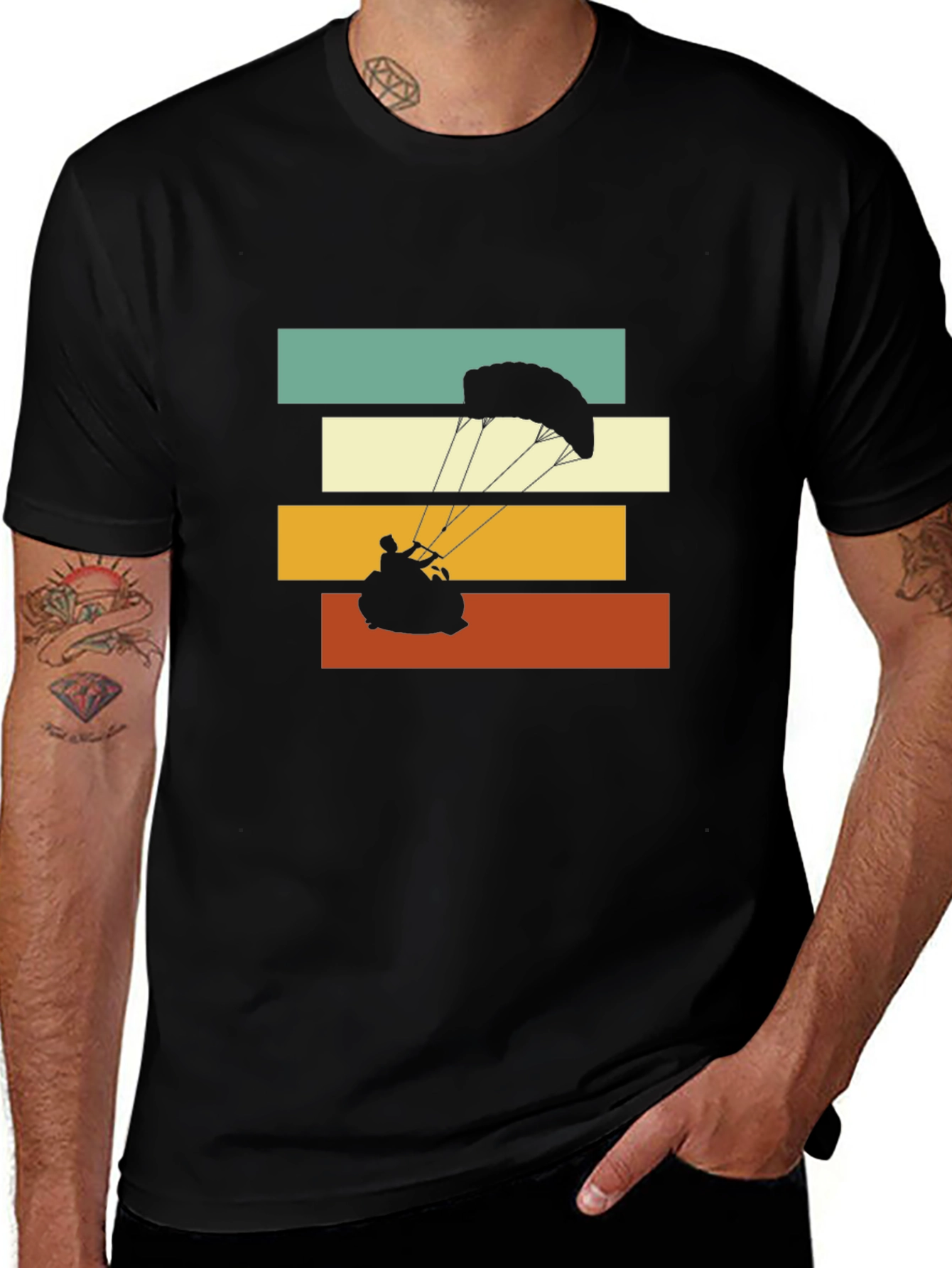 Variant 14 of Retro Paragliding Graphic Tee - Adventure Ready