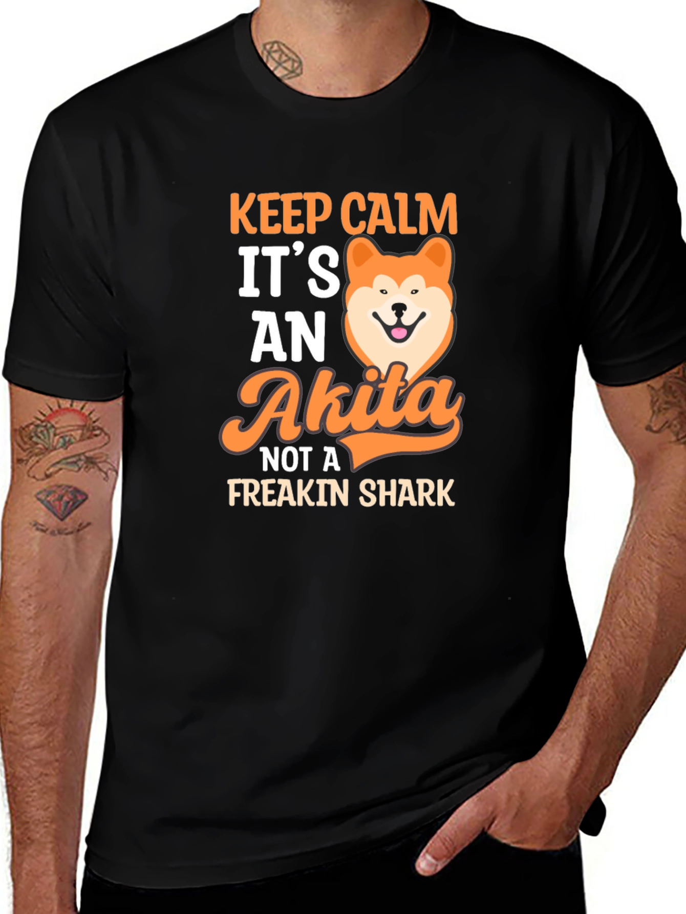 Keep Calm It's An Akita T-Shirt Funny Dog Lover Tee