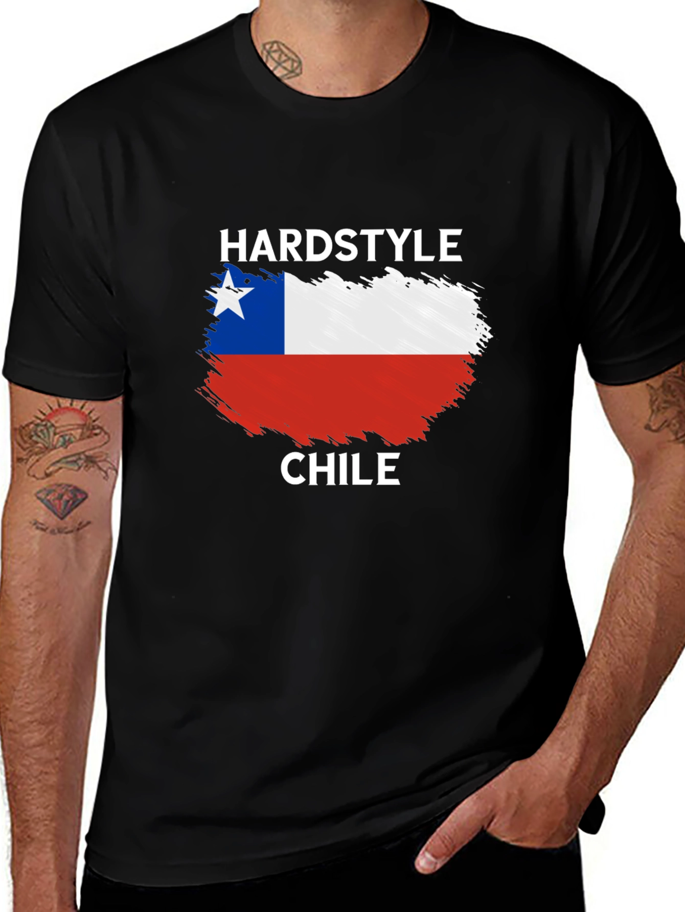 Variant 22 of Hardstyle Chile Flag T-Shirt