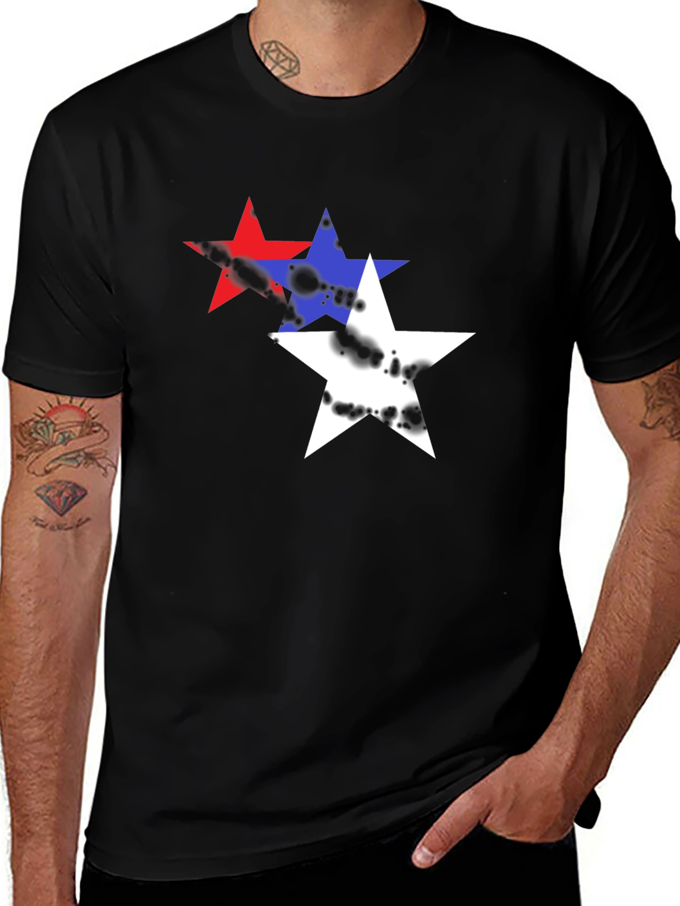 Variant 13 of Starry T-Shirt - Red, White, and Blue Graphic Tee