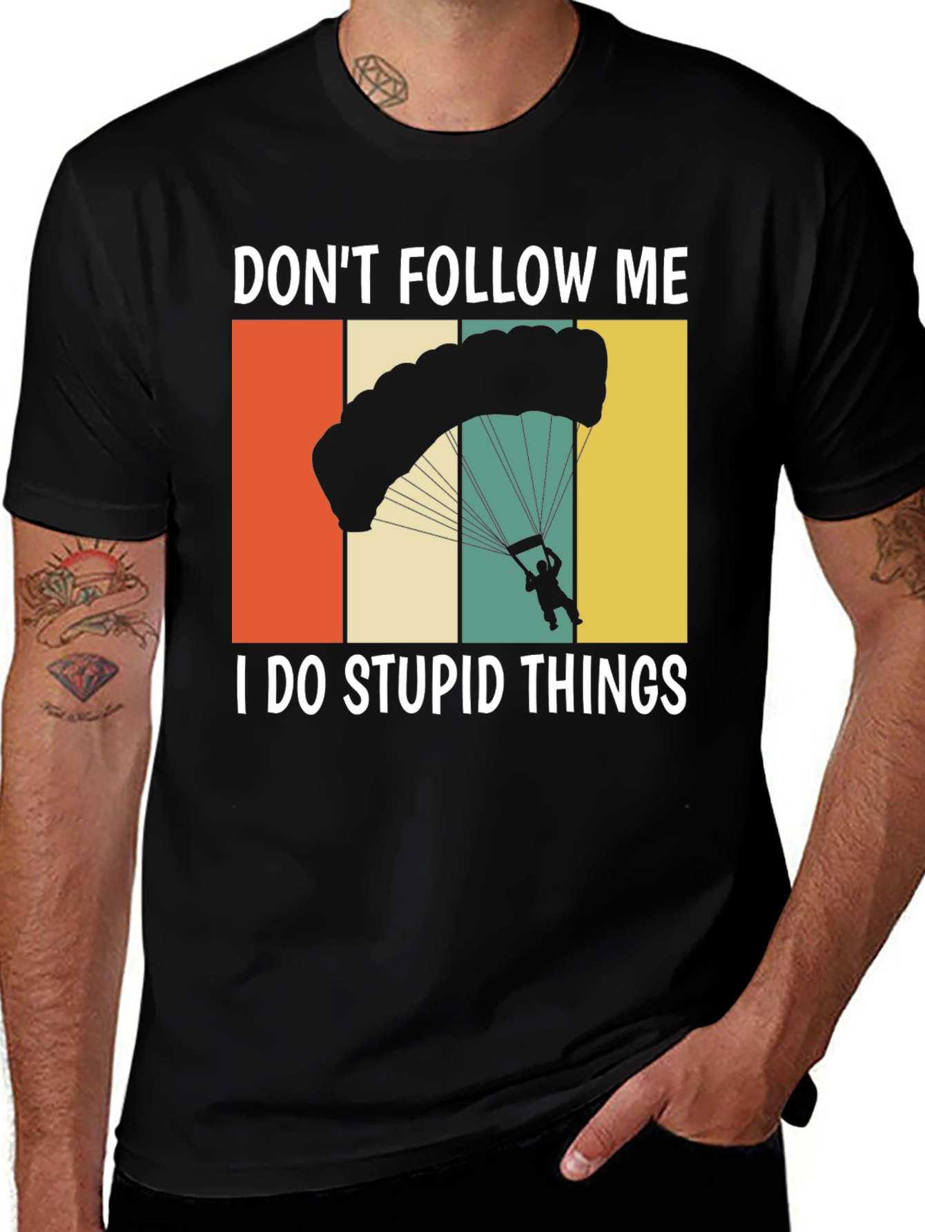 Variant 23 of Don't Follow Me Parachute T-Shirt
