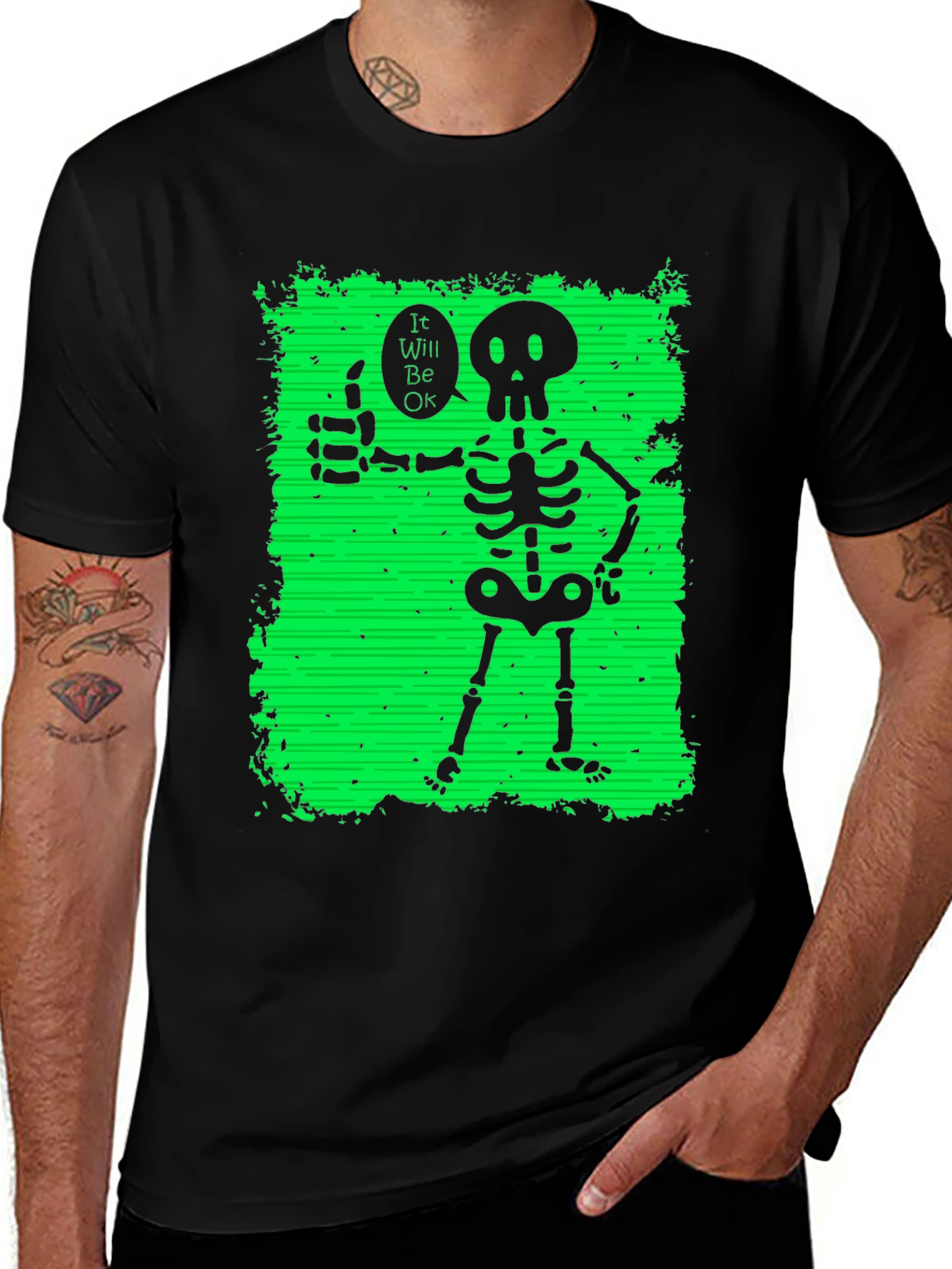 Variant 7 of Skeleton Thumbs Up Graphic T-Shirt