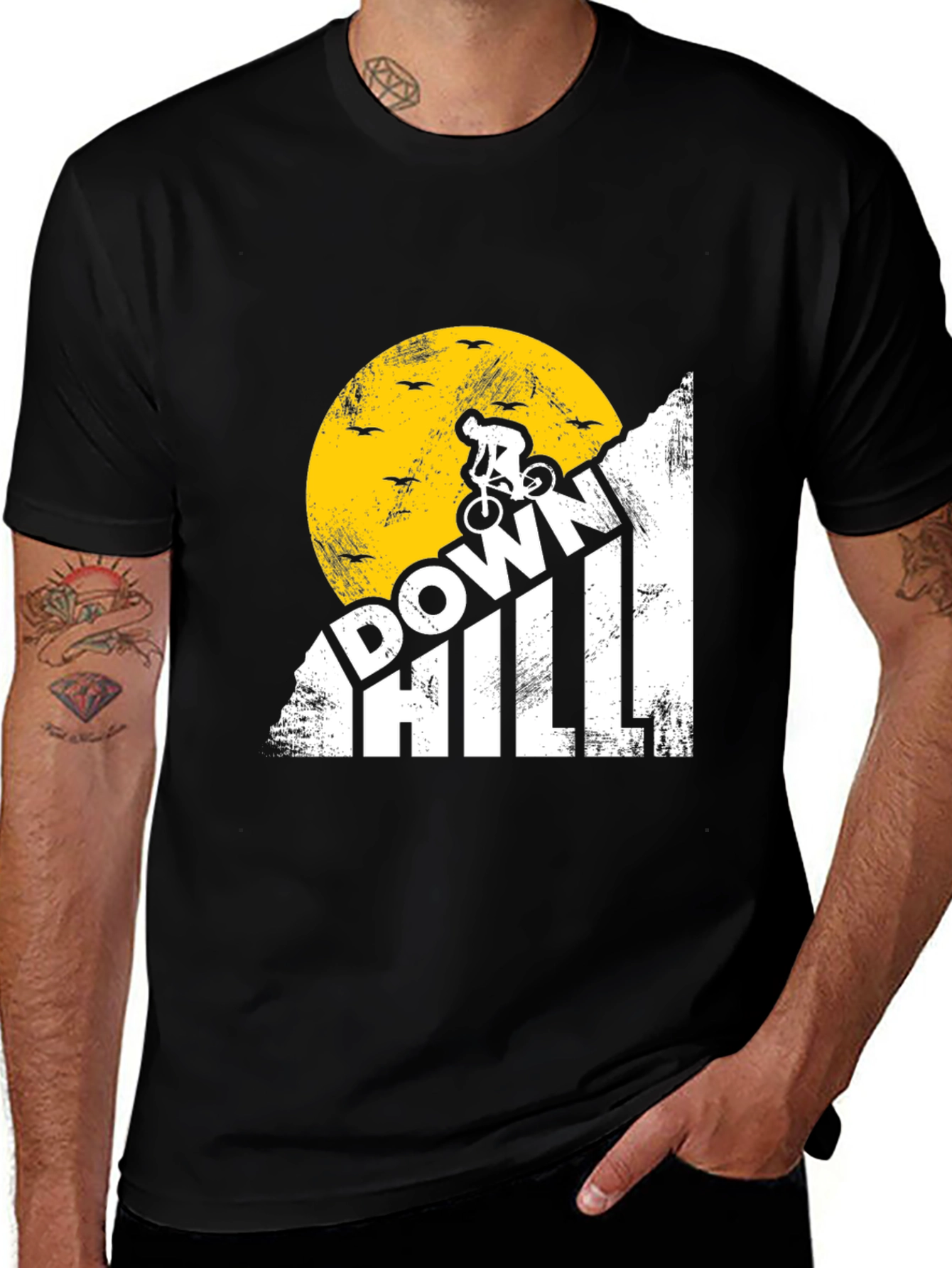 Variant 22 of Downhill Mountain Biker T-Shirt