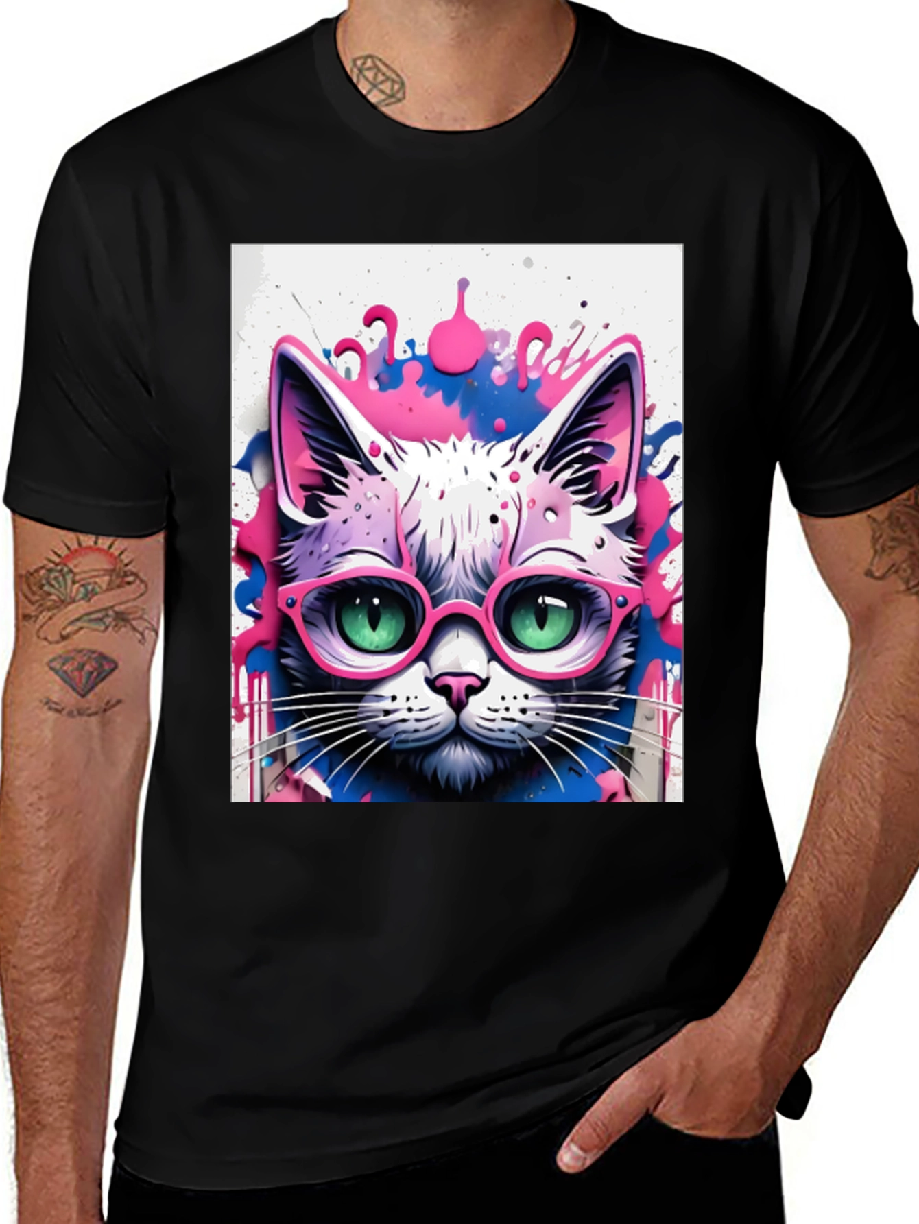 Variant 17 of Cool Cat T-Shirt - Funky Feline Design