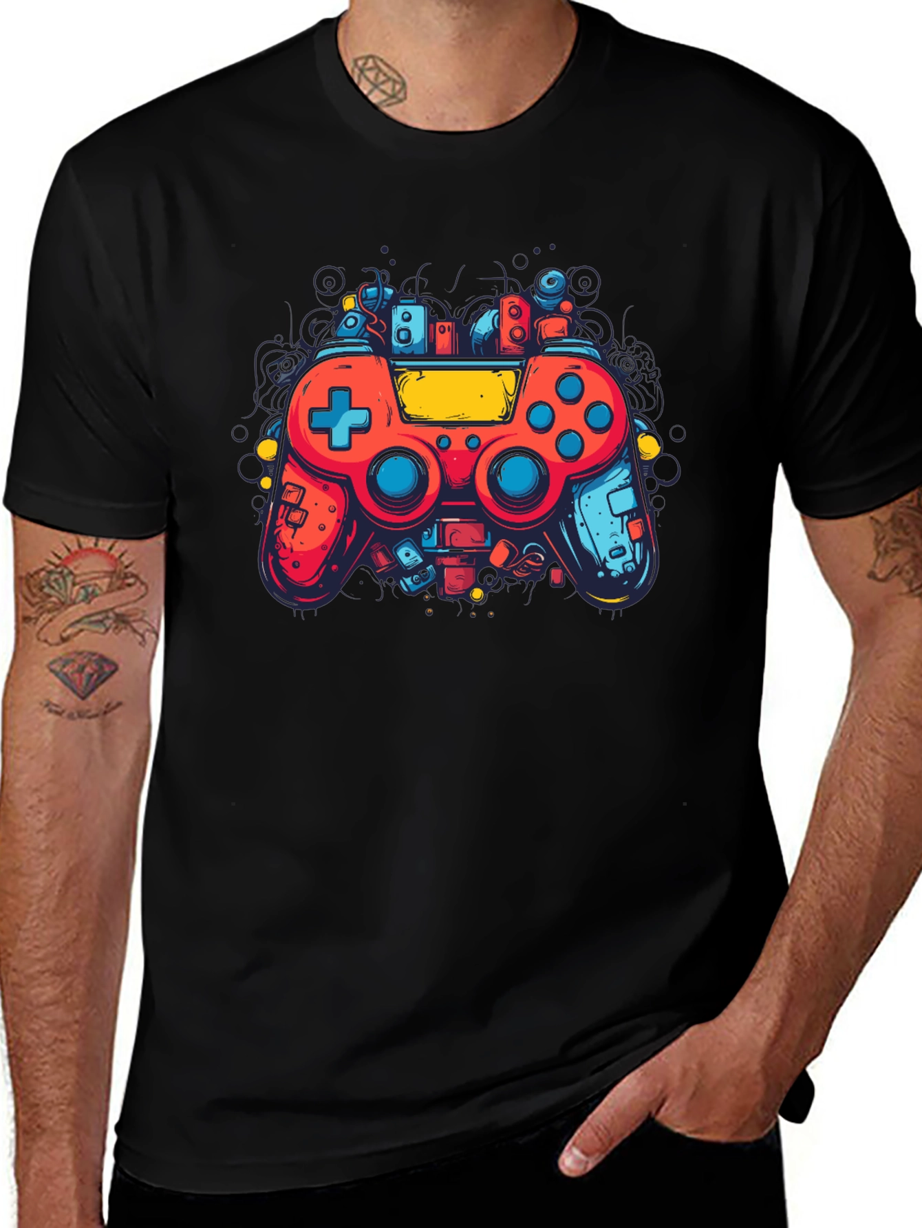 Variant 8 of Retro Gaming T-Shirt - Cool Controller Design