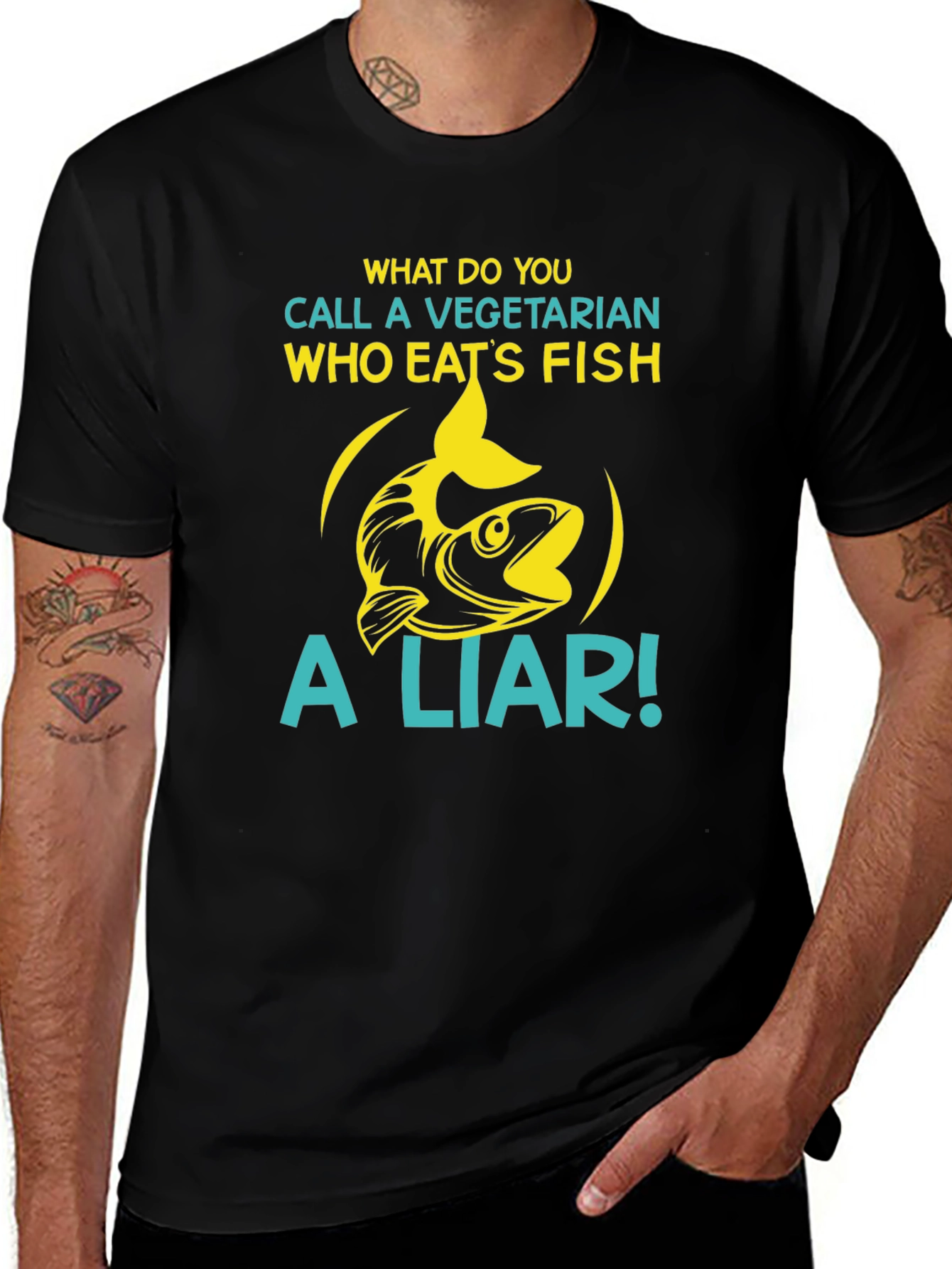 Variant 30 of Funny Vegetarian Fish Lover T-Shirt