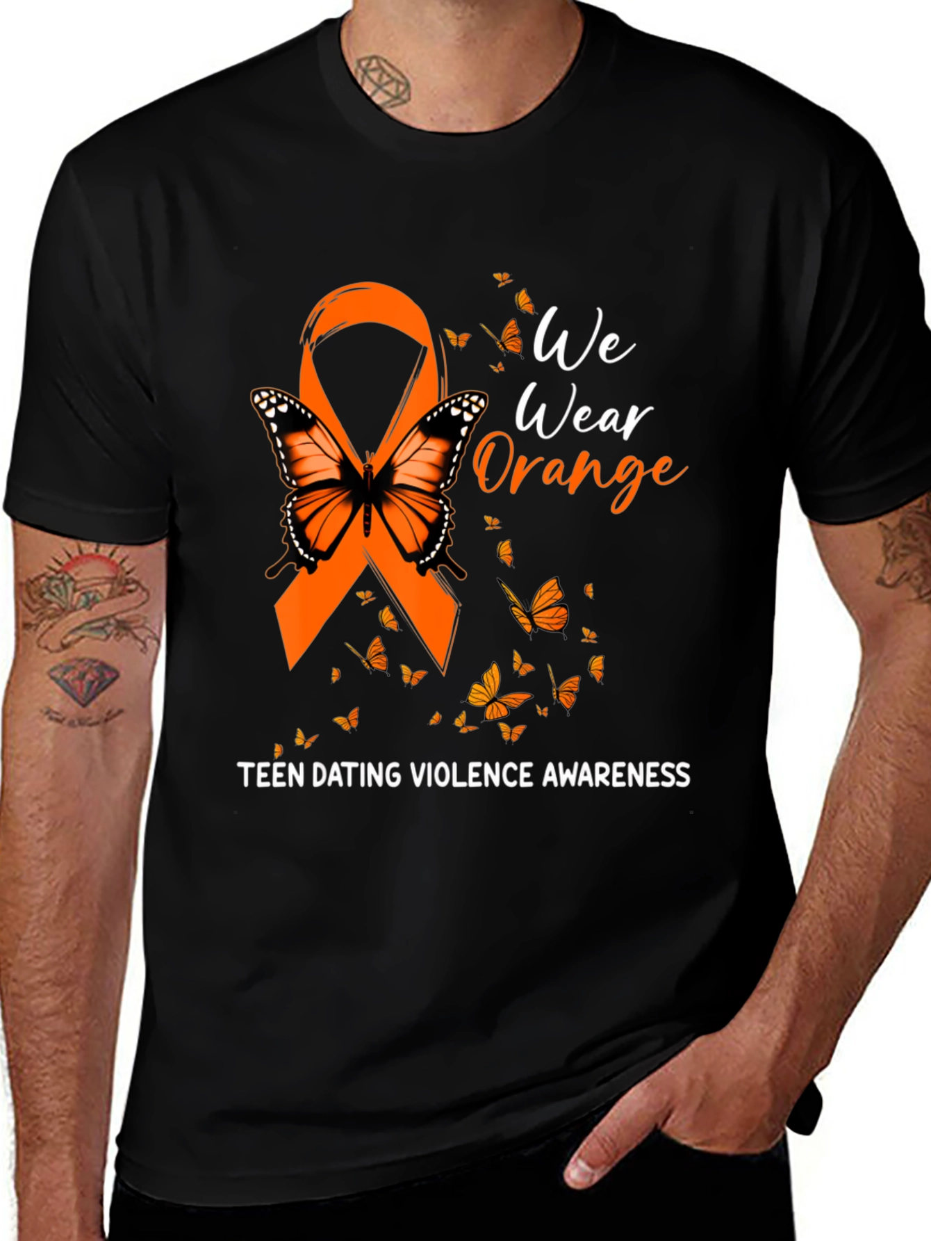 Variant 25 of Teen Dating Violence Awareness Orange Ribbon T-Shirt