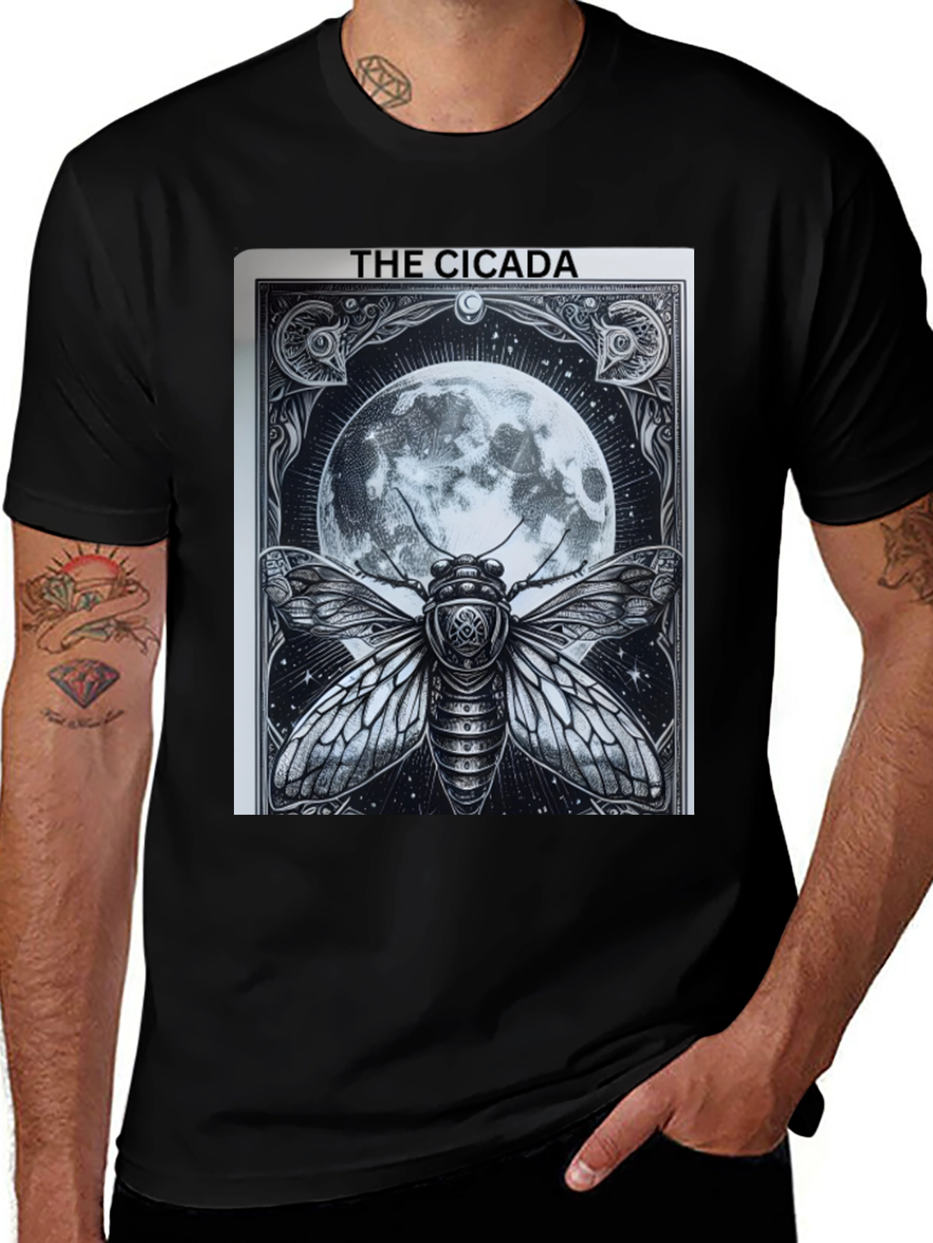 The Cicada Graphic Tee - Stylish Insect Design