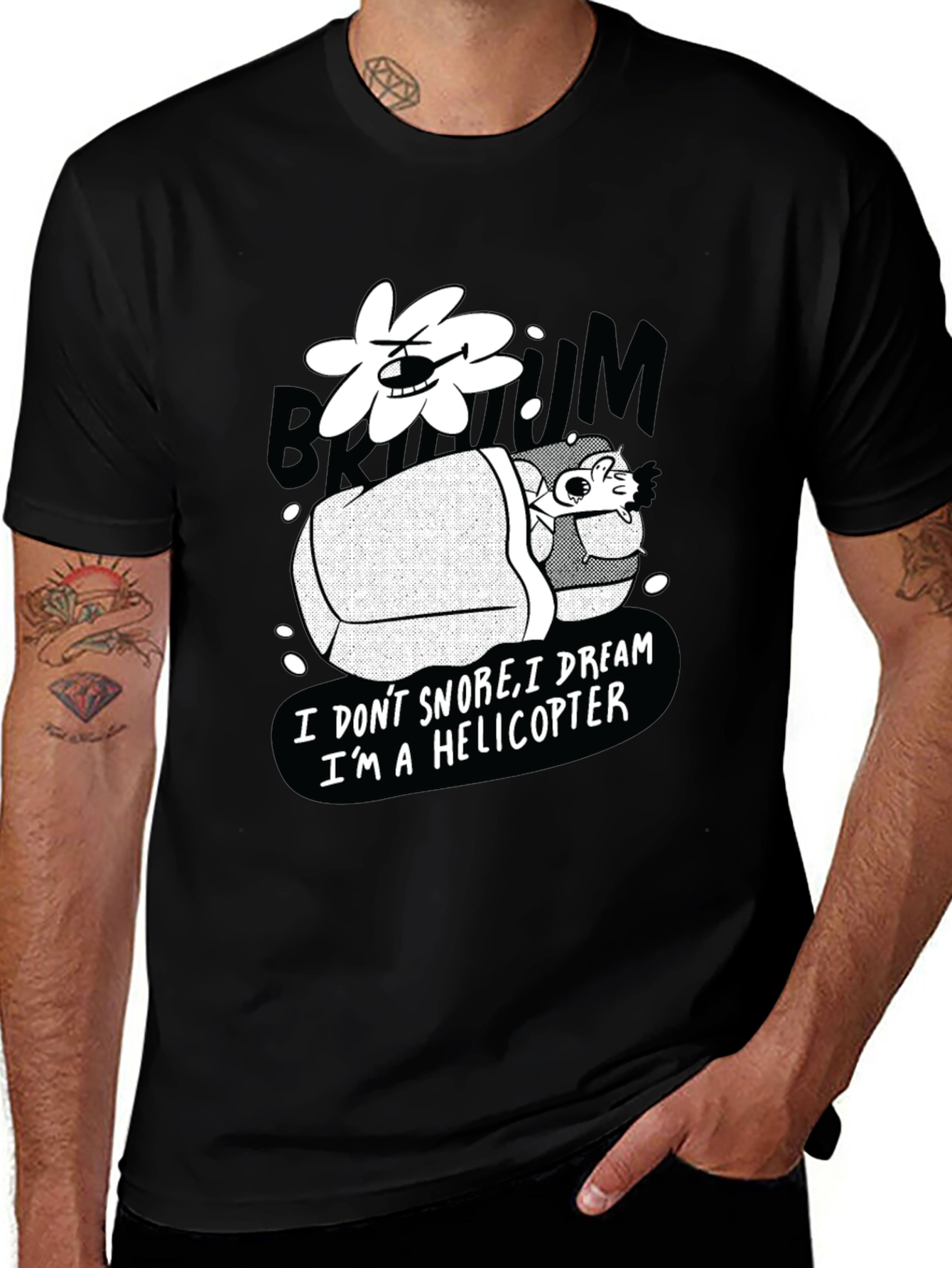 Variant 18 of Funny Helicopter Dream T-Shirt