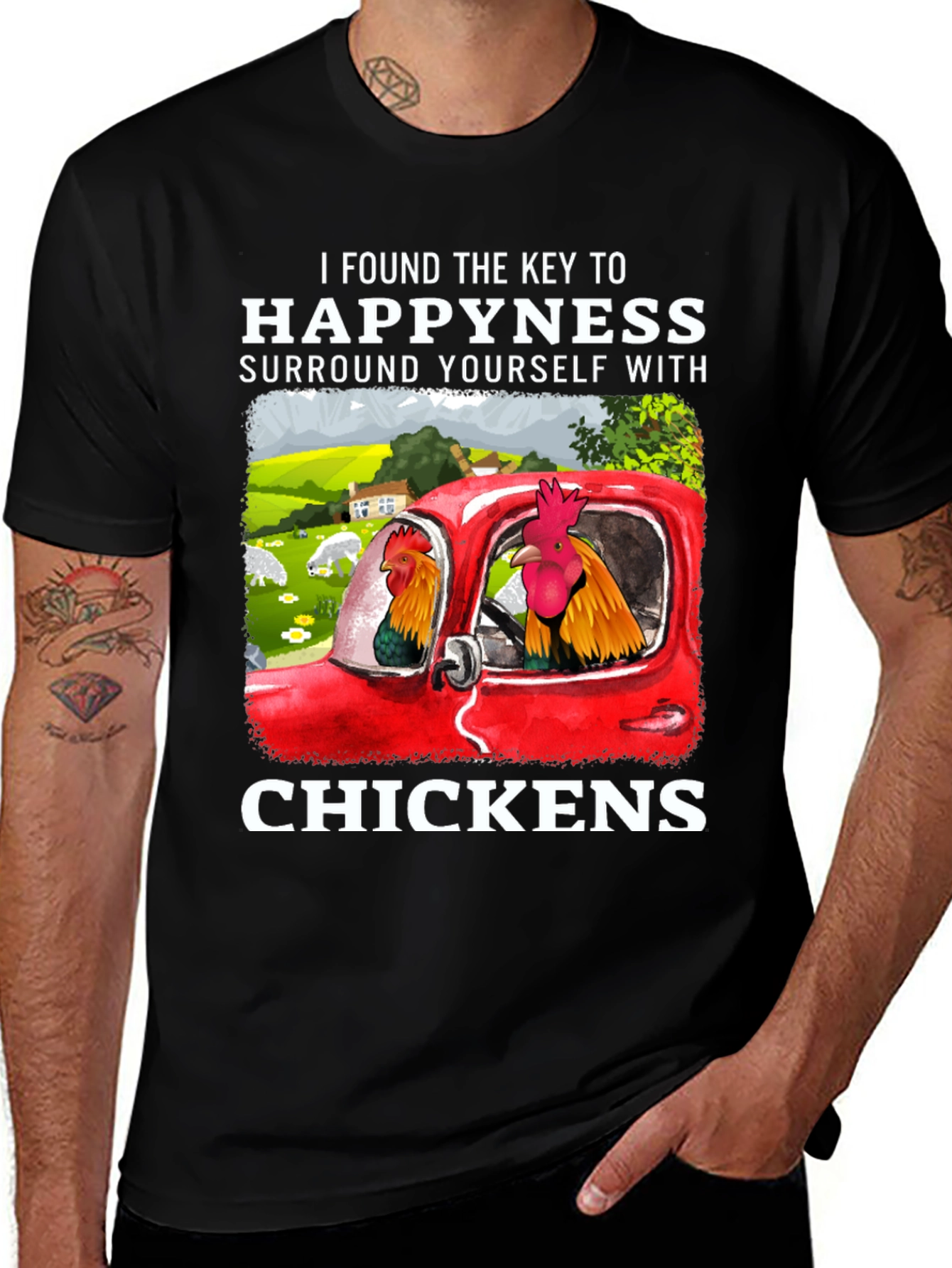 Variant 23 of Happiness Chickens Graphic T-Shirt
