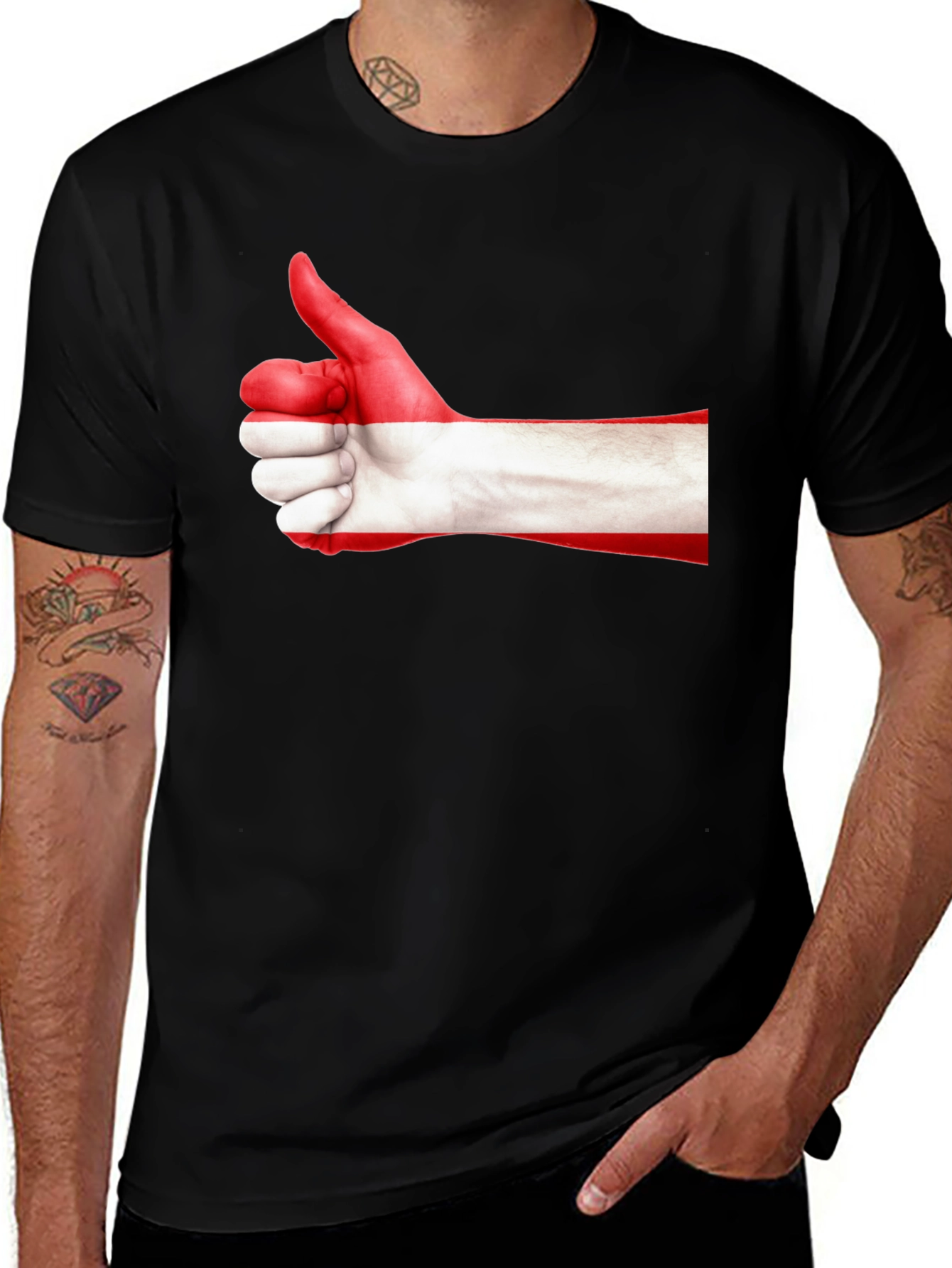 Austria Flag Thumbs Up Graphic Tee