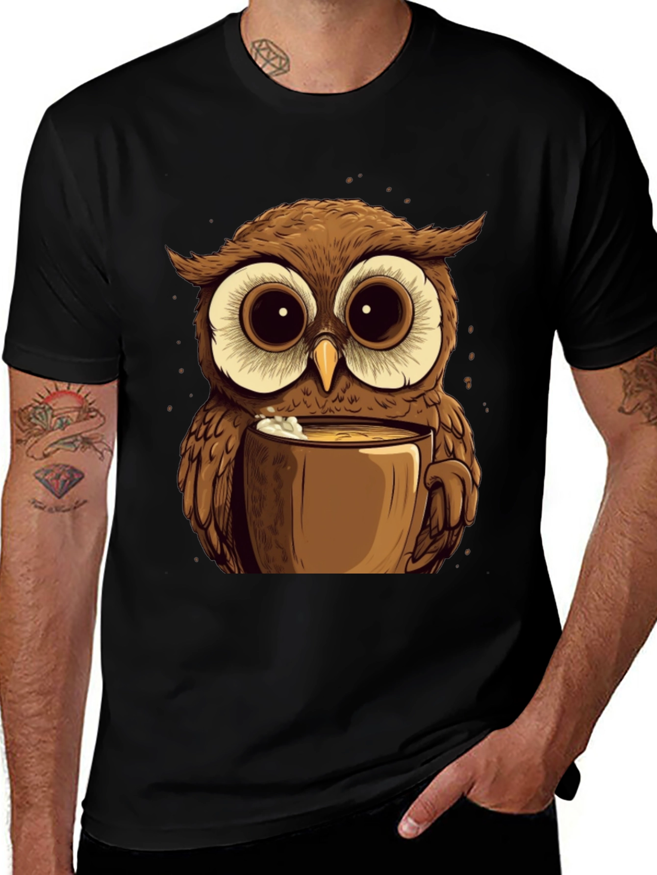 Variant 18 of Owl Lover's Coffee T-Shirt