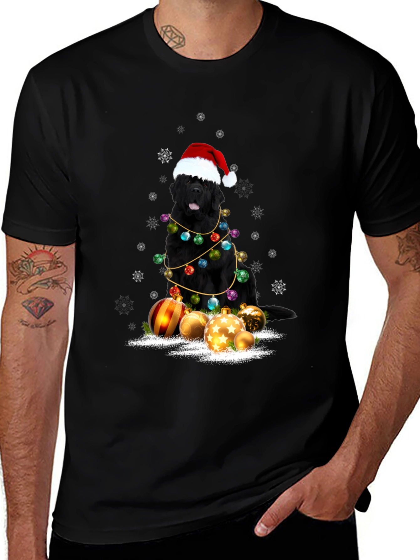 Christmas Dog T-Shirt - Santa Hat