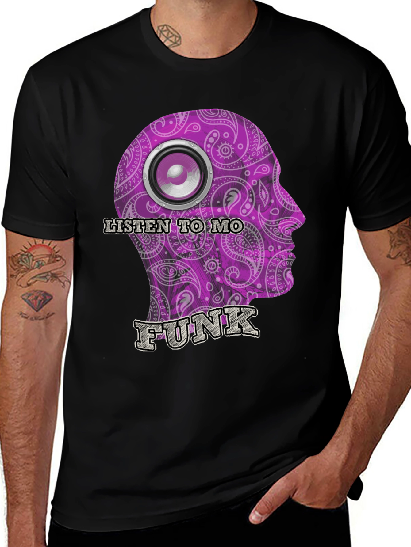 Variant 20 of Listen to Mo Funk Black Graphic Tee