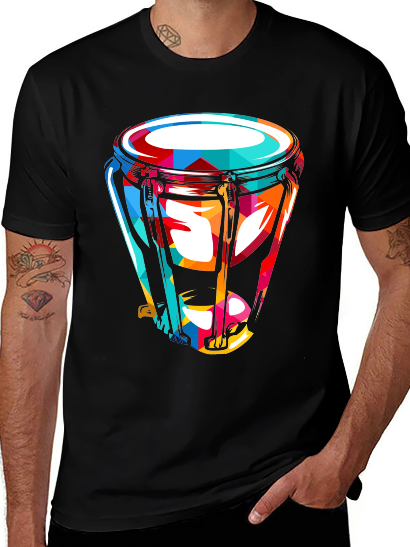 Variant 9 of Vibrant Conga Drum Graphic Tee