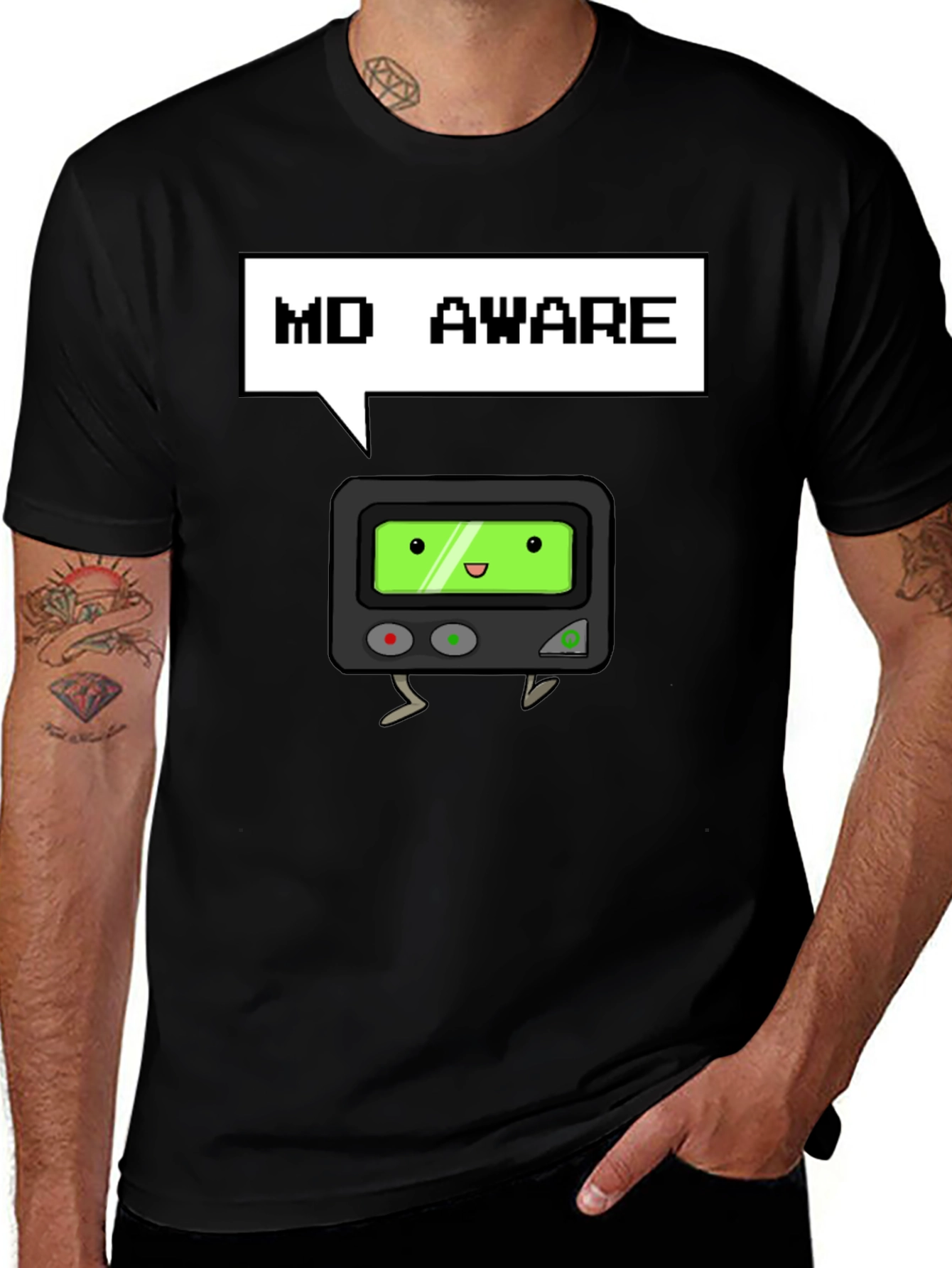 MD Aware Pager T-Shirt - Medical Humor Tee