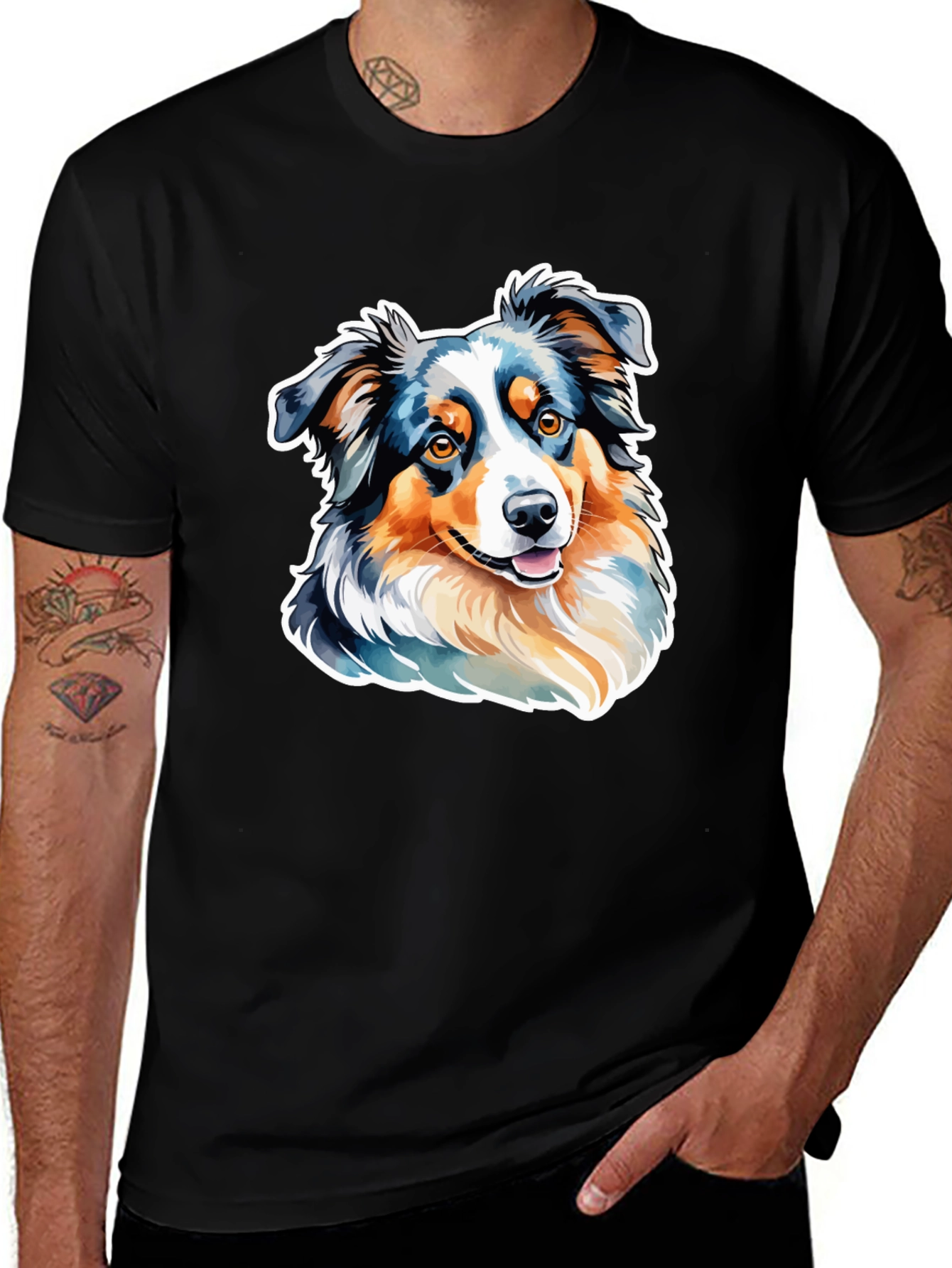 Variant 28 of Australian Shepherd Dog Graphic T-Shirt