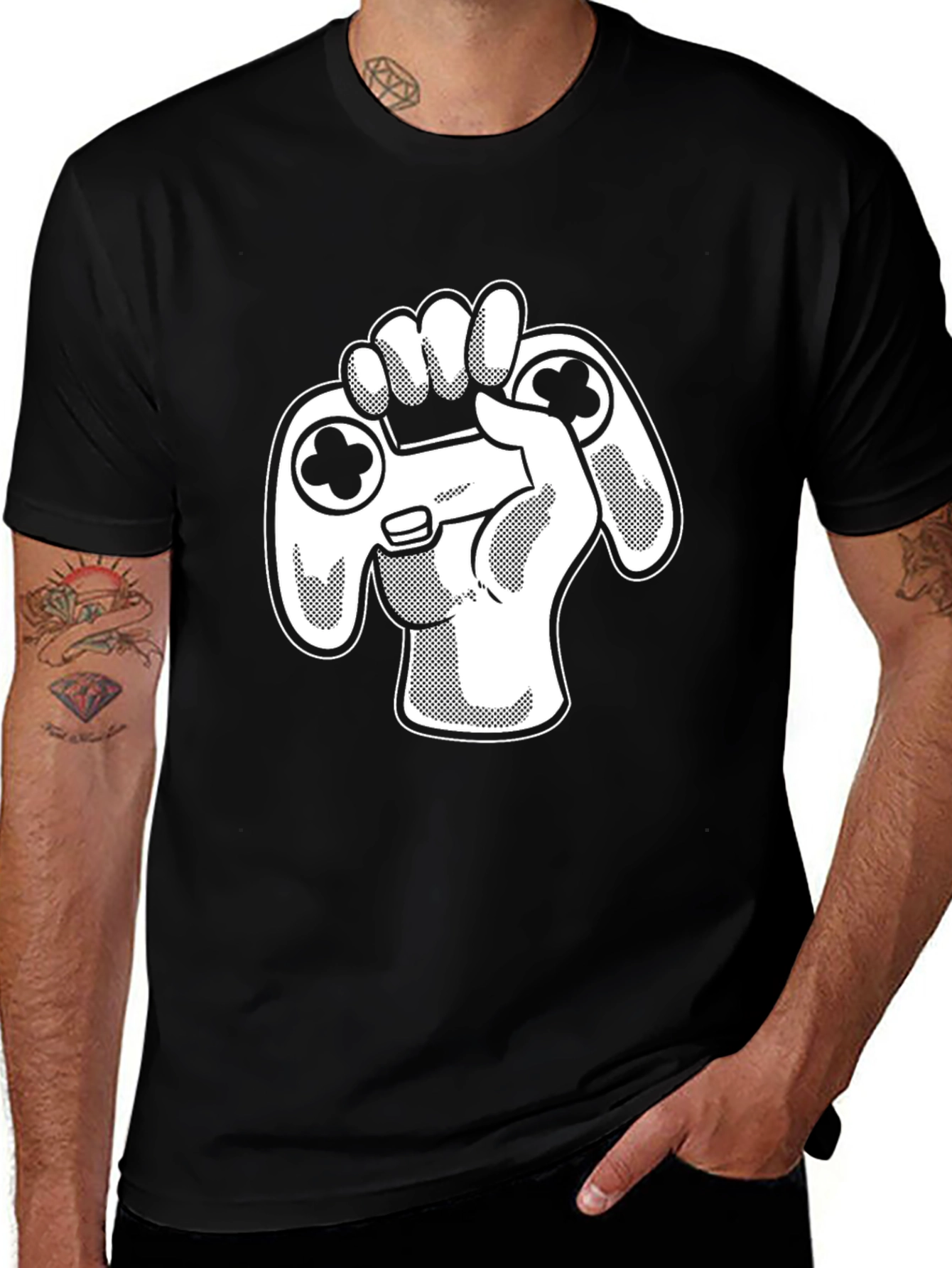 Gamer's Grip Graphic Tee - Black