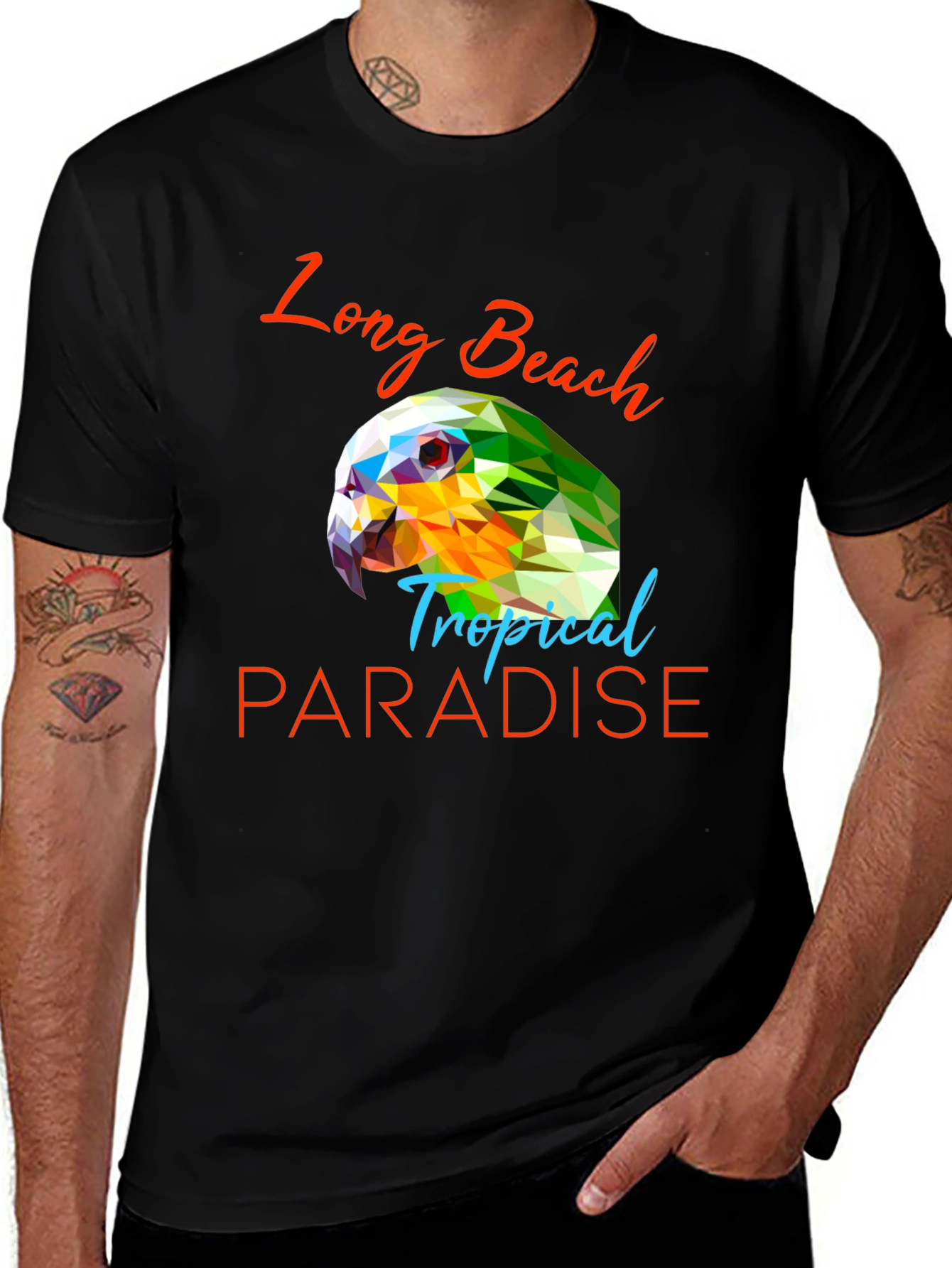 Variant 12 of Long Beach Tropical Paradise Graphic Tee